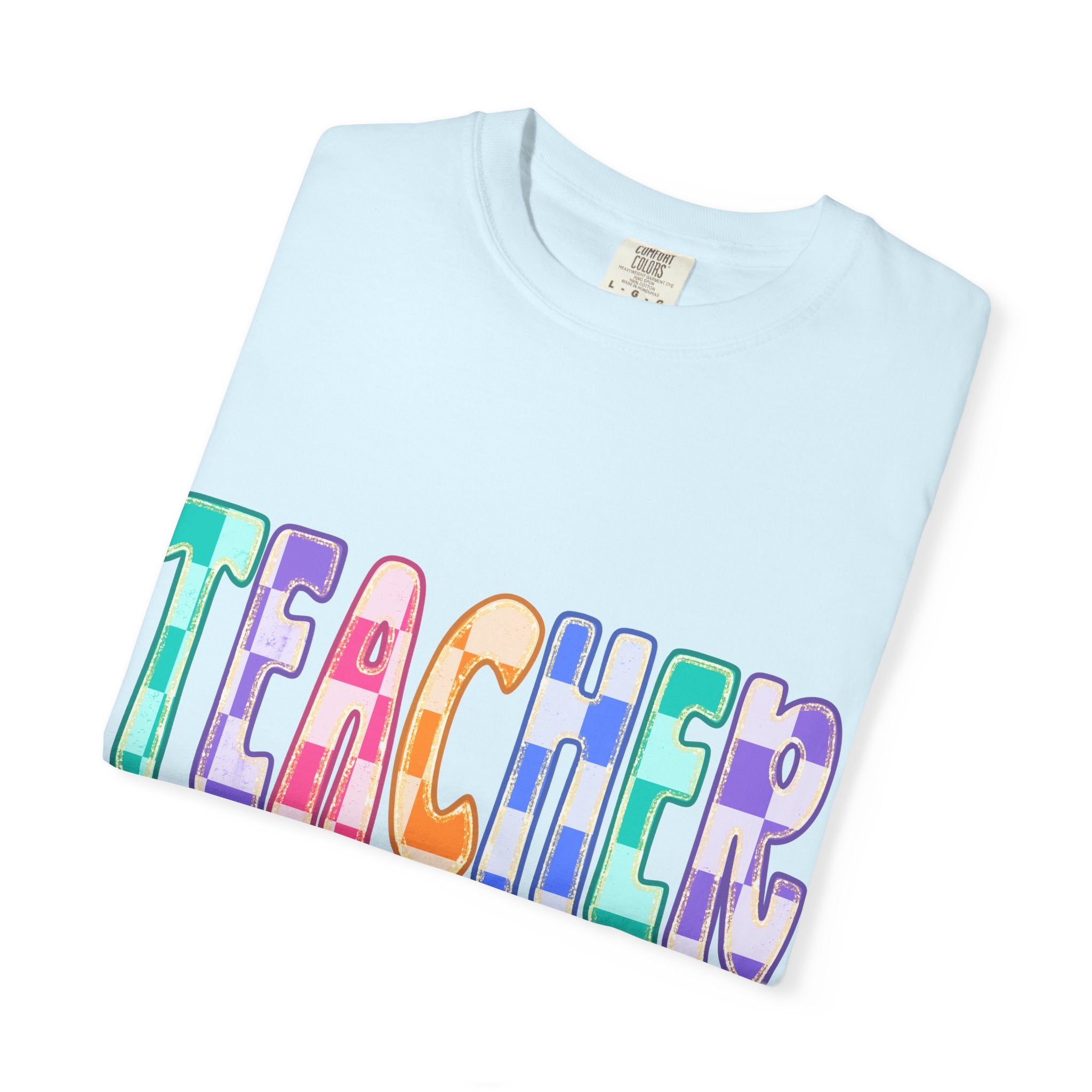 Teacher Colorful Bubble Letter T-Shirt — Gift for Educators, Back-to-School Tee