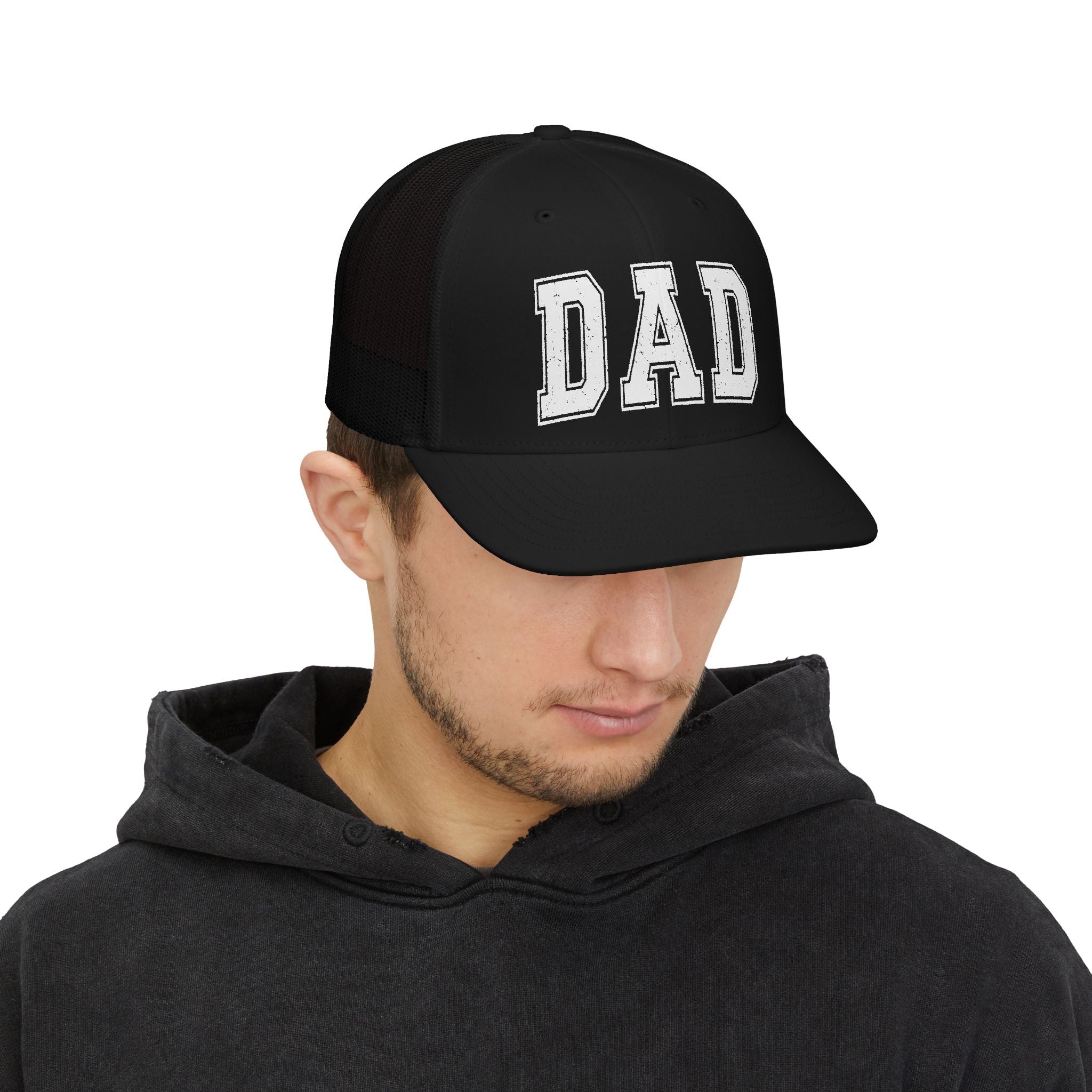 Dad Trucker Cap — Vintage Embroidered 'DAD' Snapback Hat