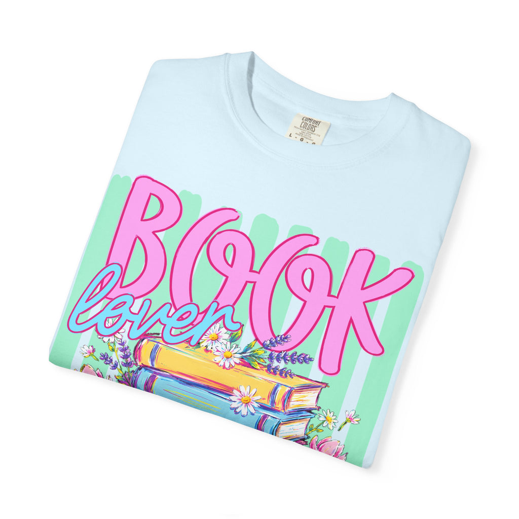 Book Lover T-Shirt — Colorful Stack of Books Graphic Tee