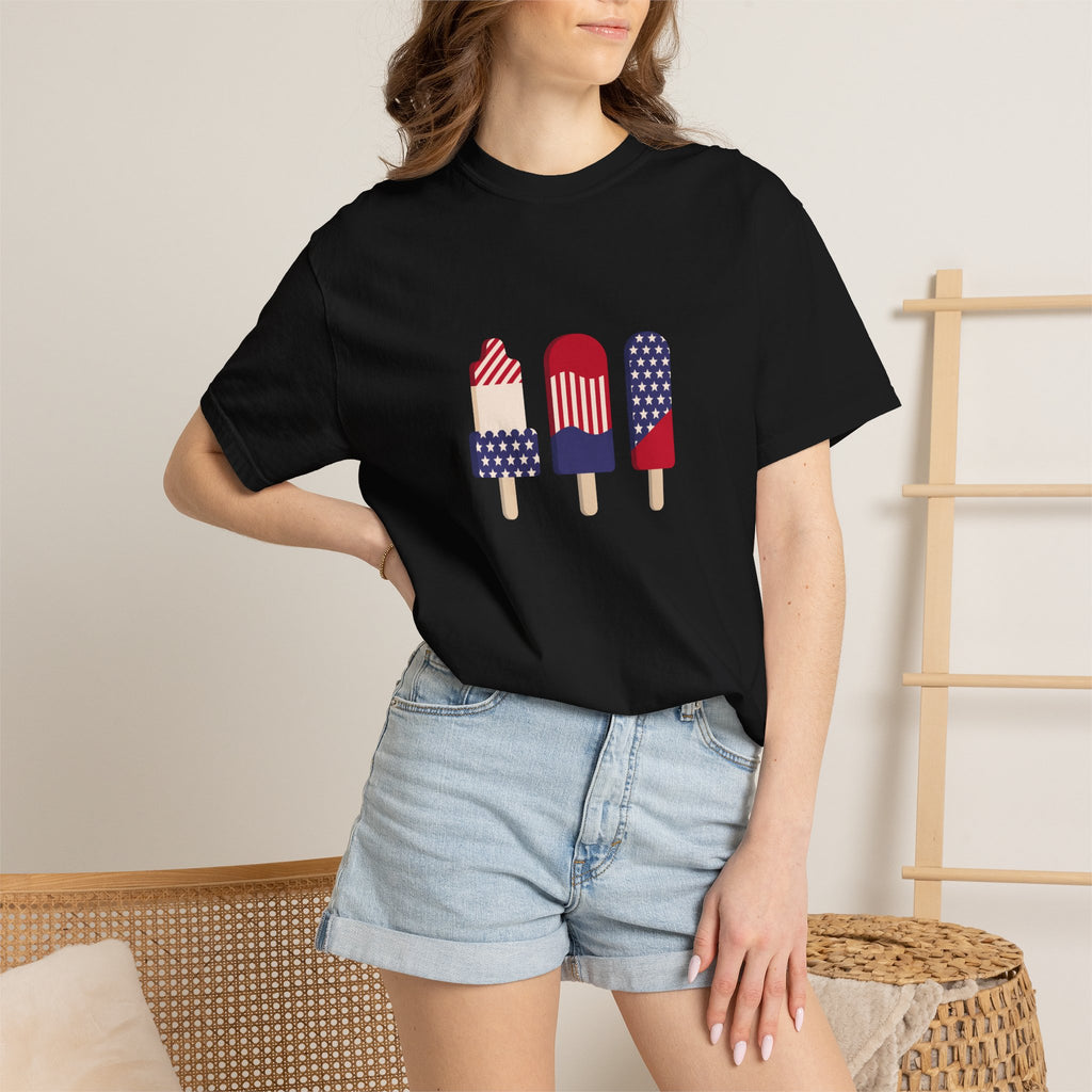 Patriotic Popsicle T-Shirt — 4th of July American Flag Ice Pop Tee
