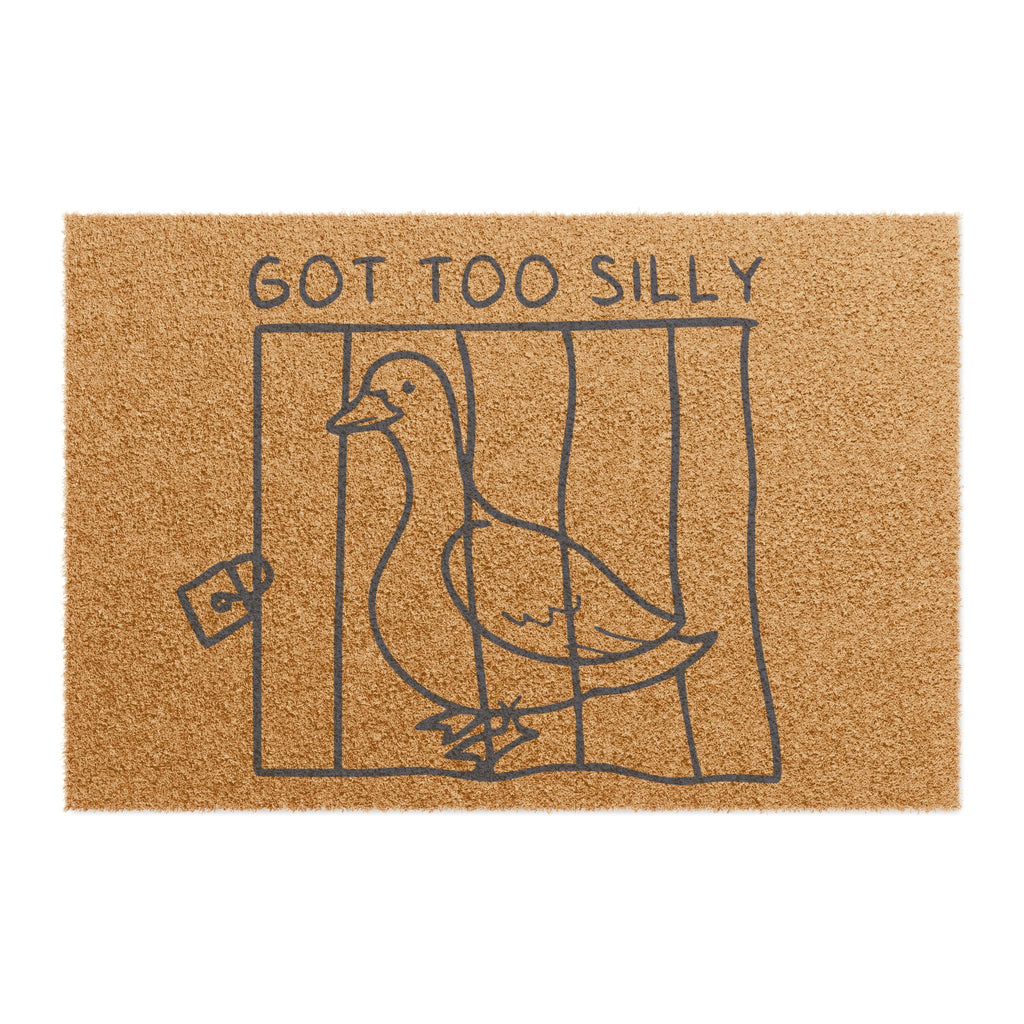 Doormat — 'Got Too Silly' Duck Cage Coir Welcome Mat