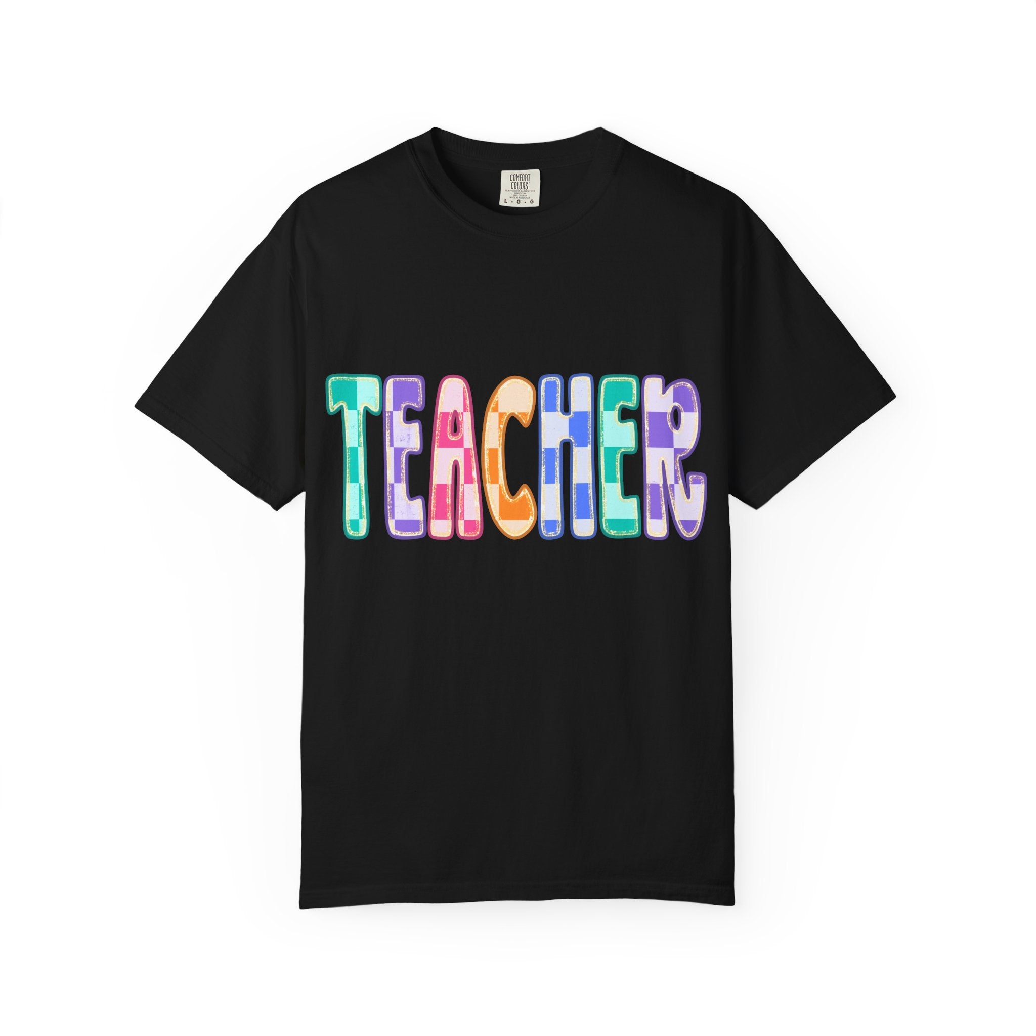 Teacher Colorful Bubble Letter T-Shirt — Gift for Educators, Back-to-School Tee