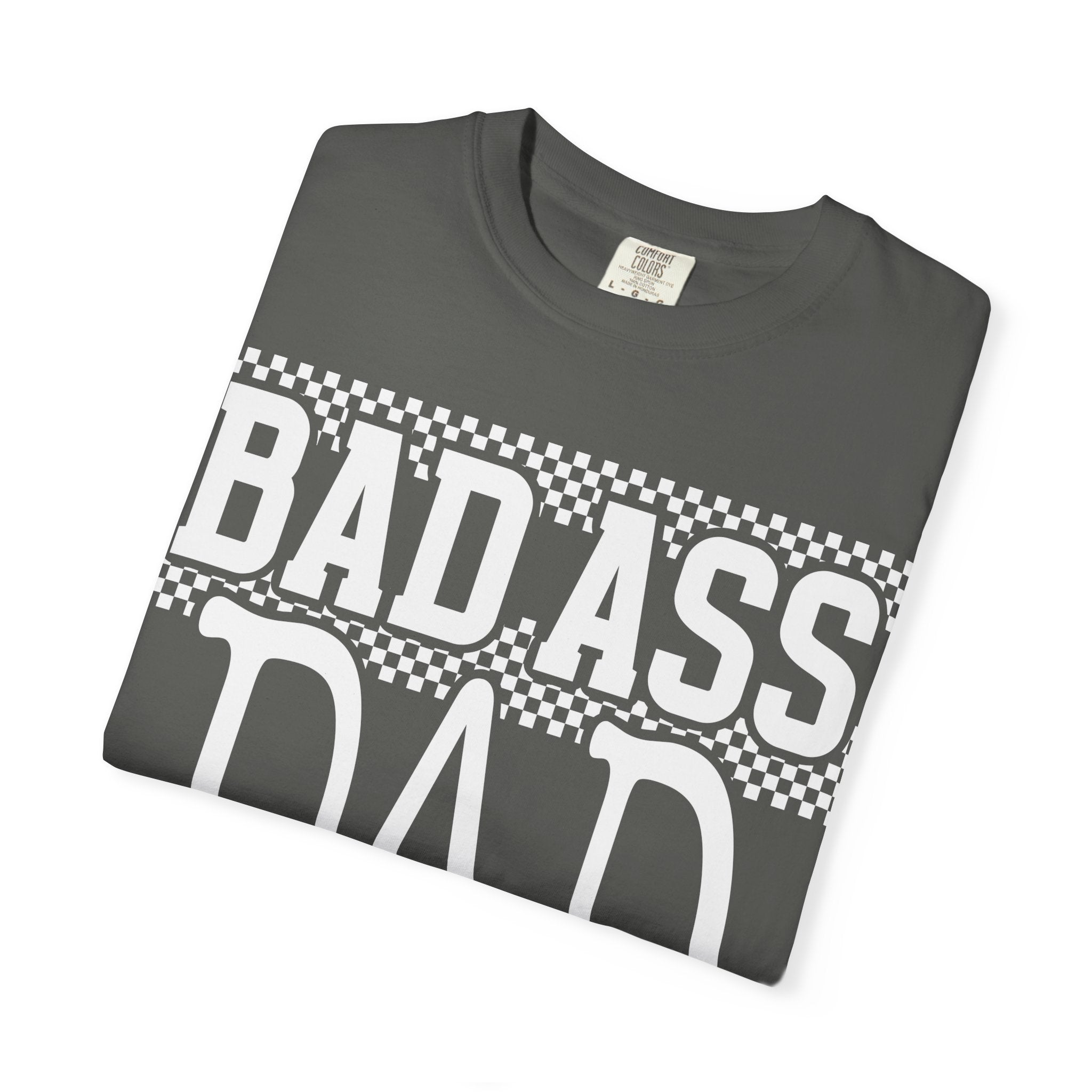 T-Shirt — "Bad Ass Dad" Subtle White Tone-on-Tone Father's Day Tee
