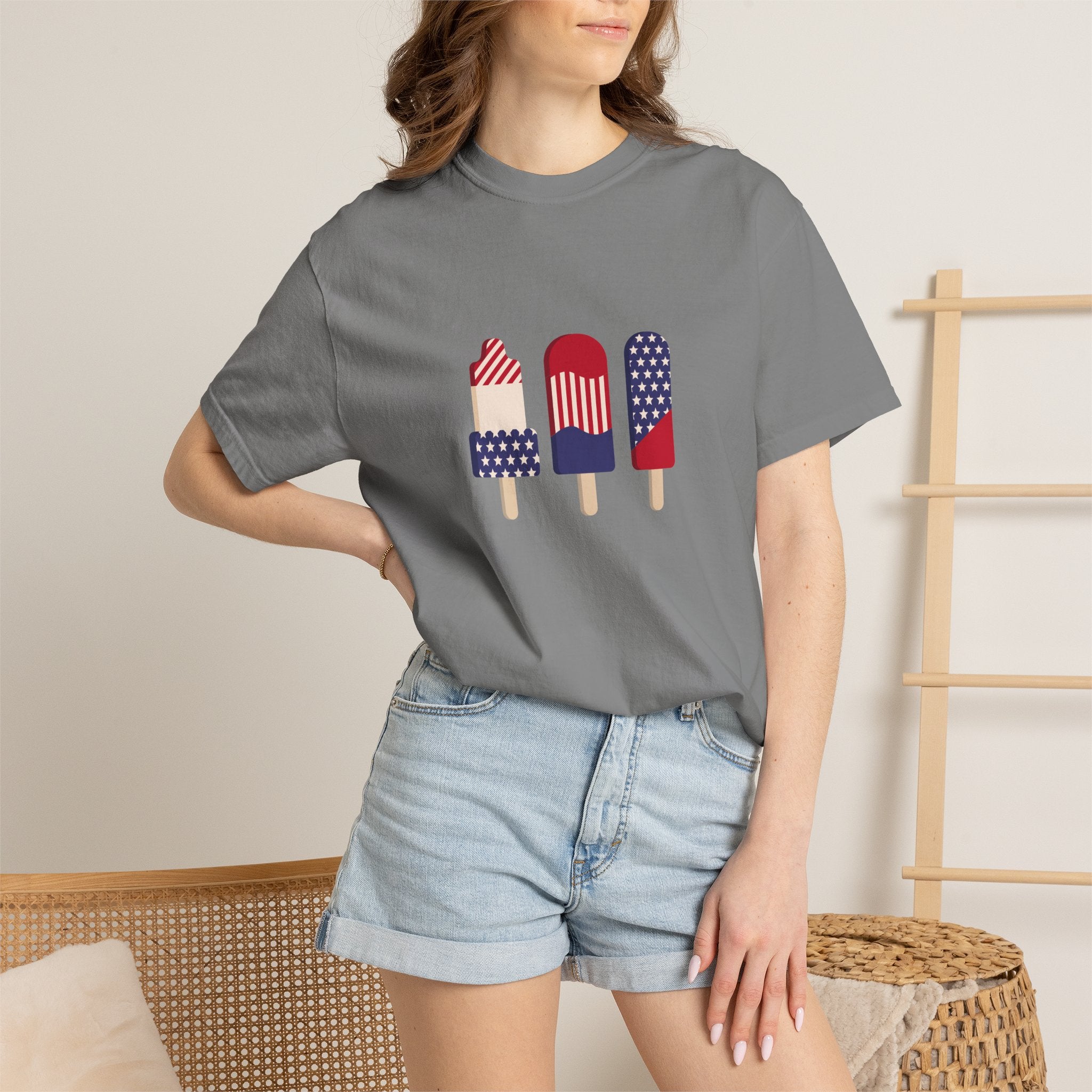 Patriotic Popsicle T-Shirt — 4th of July American Flag Ice Pop Tee