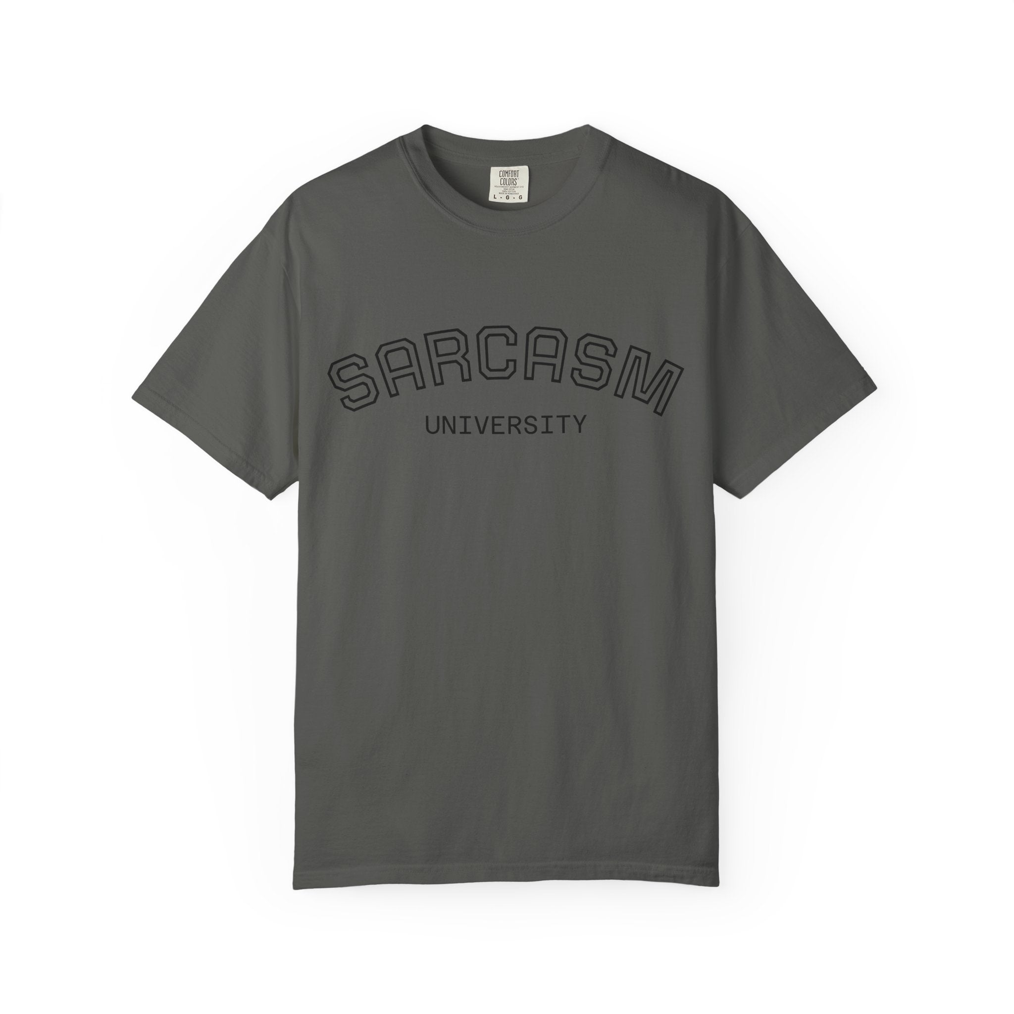 Sarcasm University T-Shirt — Funny Collegiate Graphic Tee