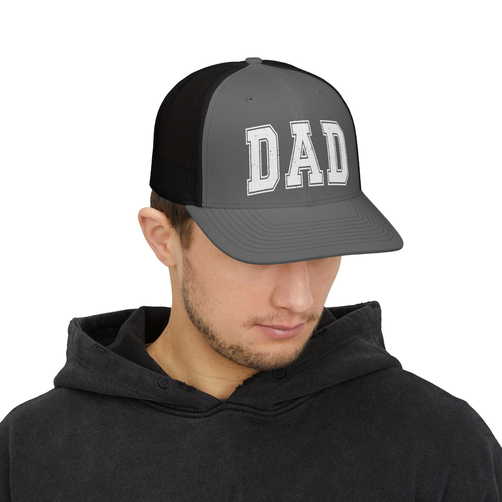 Dad Trucker Cap — Vintage Embroidered 'DAD' Snapback Hat