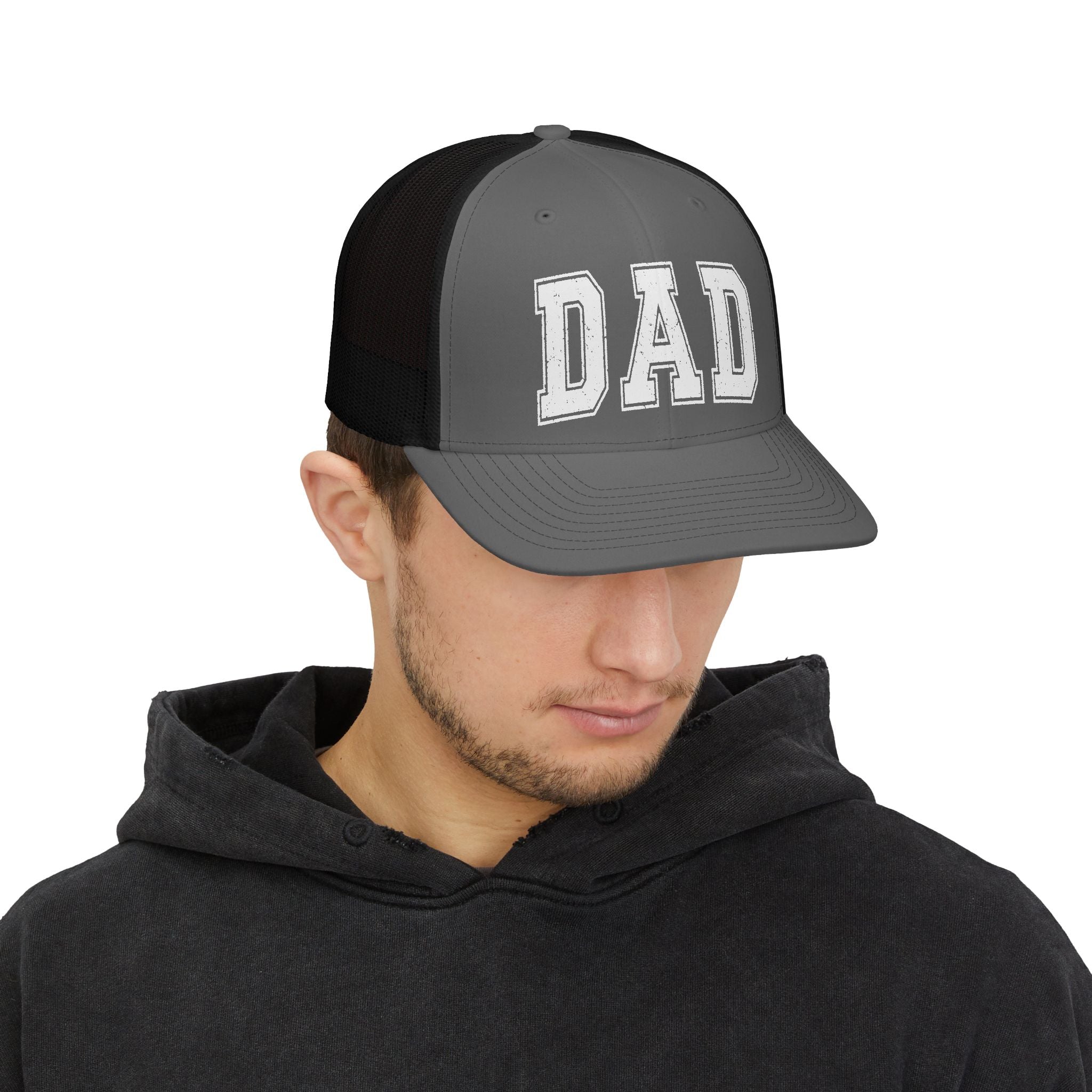 Dad Trucker Cap — Vintage Embroidered 'DAD' Snapback Hat