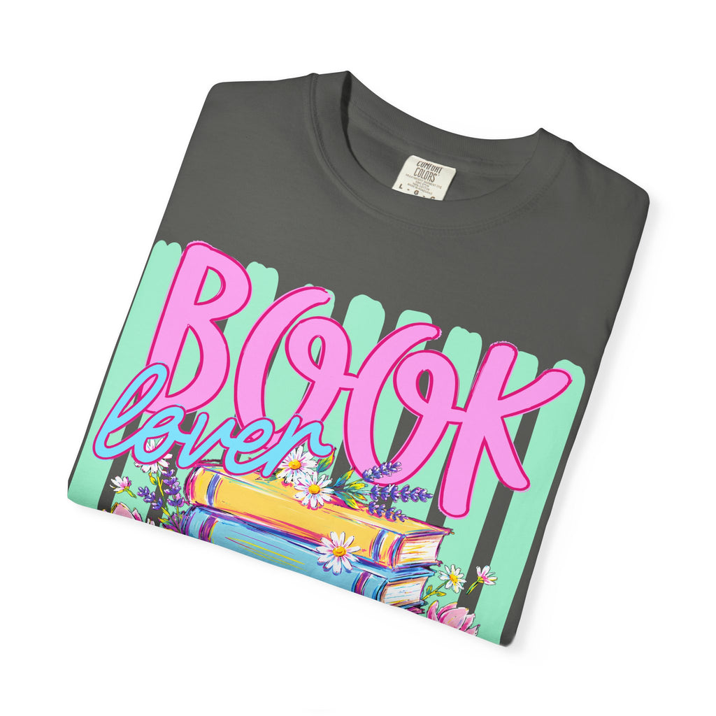 Book Lover T-Shirt — Colorful Stack of Books Graphic Tee