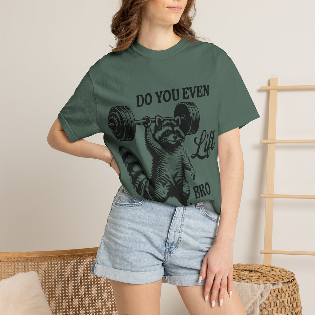 Do You Even Lift Bro? Raccoon Weightlifting T-Shirt