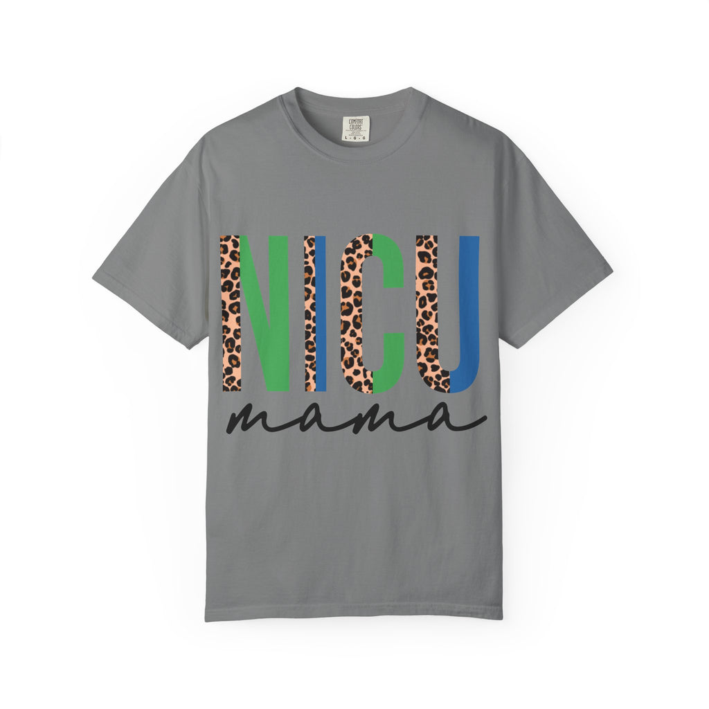 NICU Mama T-Shirt — Leopard Print & Color Block Neonatal Support Tee