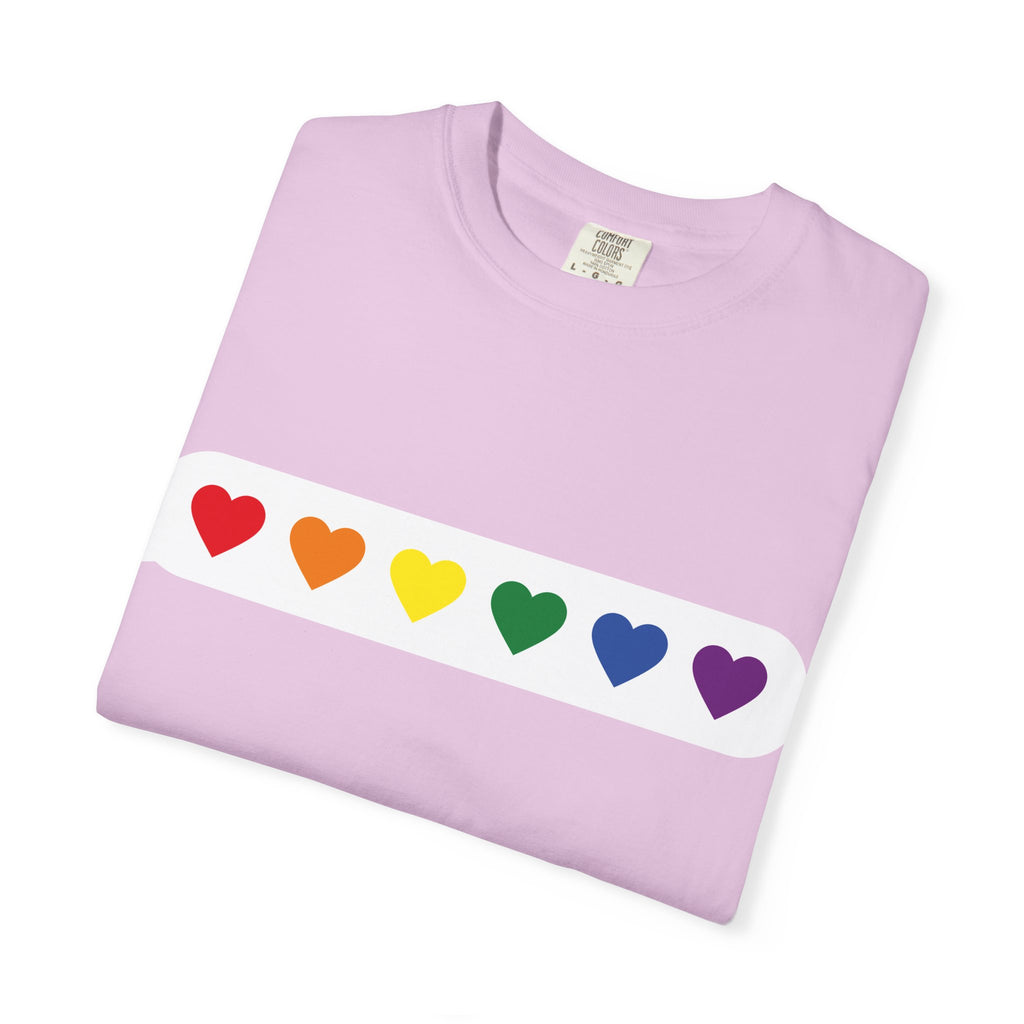 Rainbow Hearts T-Shirt — Pride LGBTQ+ Minimalist Tee