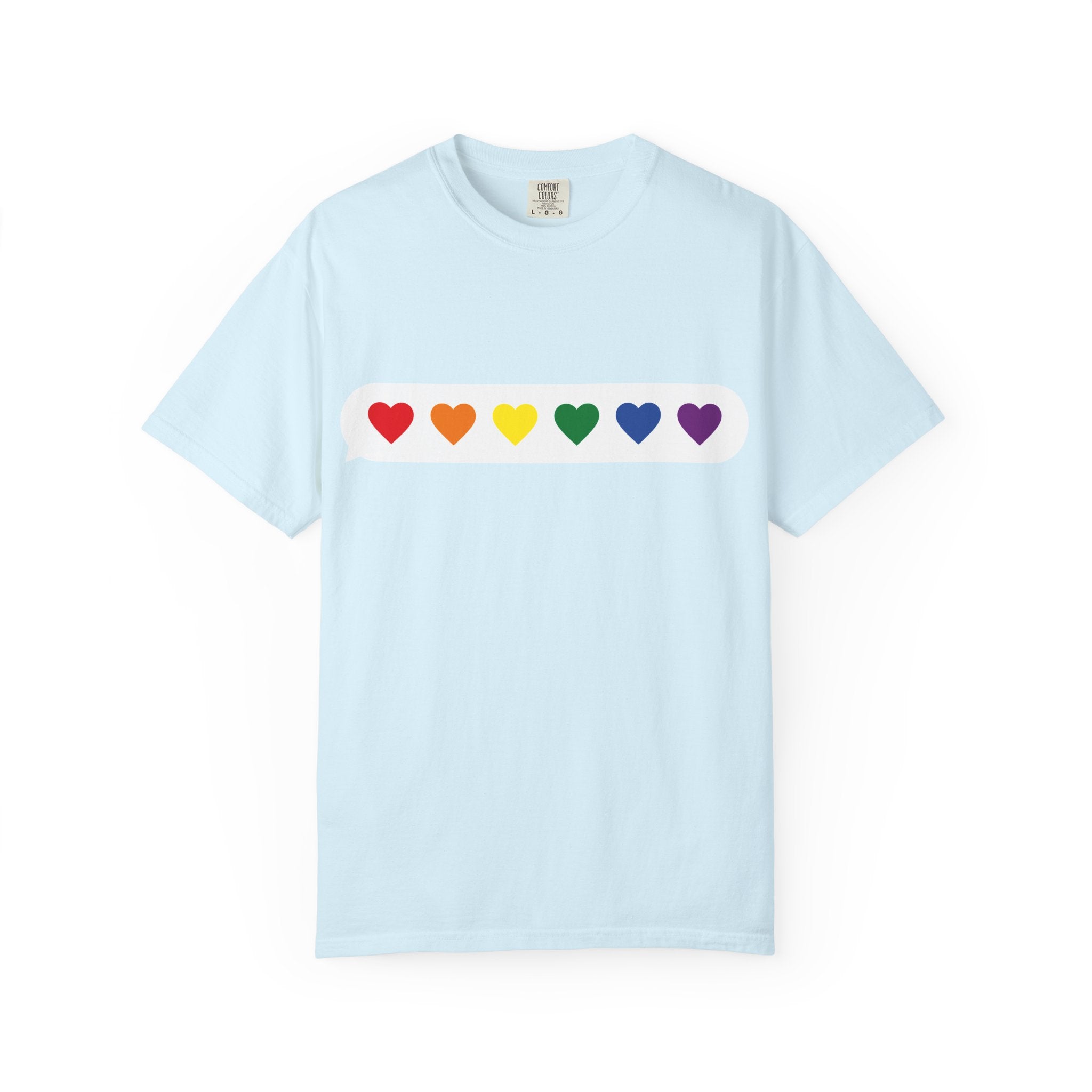 Rainbow Hearts T-Shirt — Pride LGBTQ+ Minimalist Tee