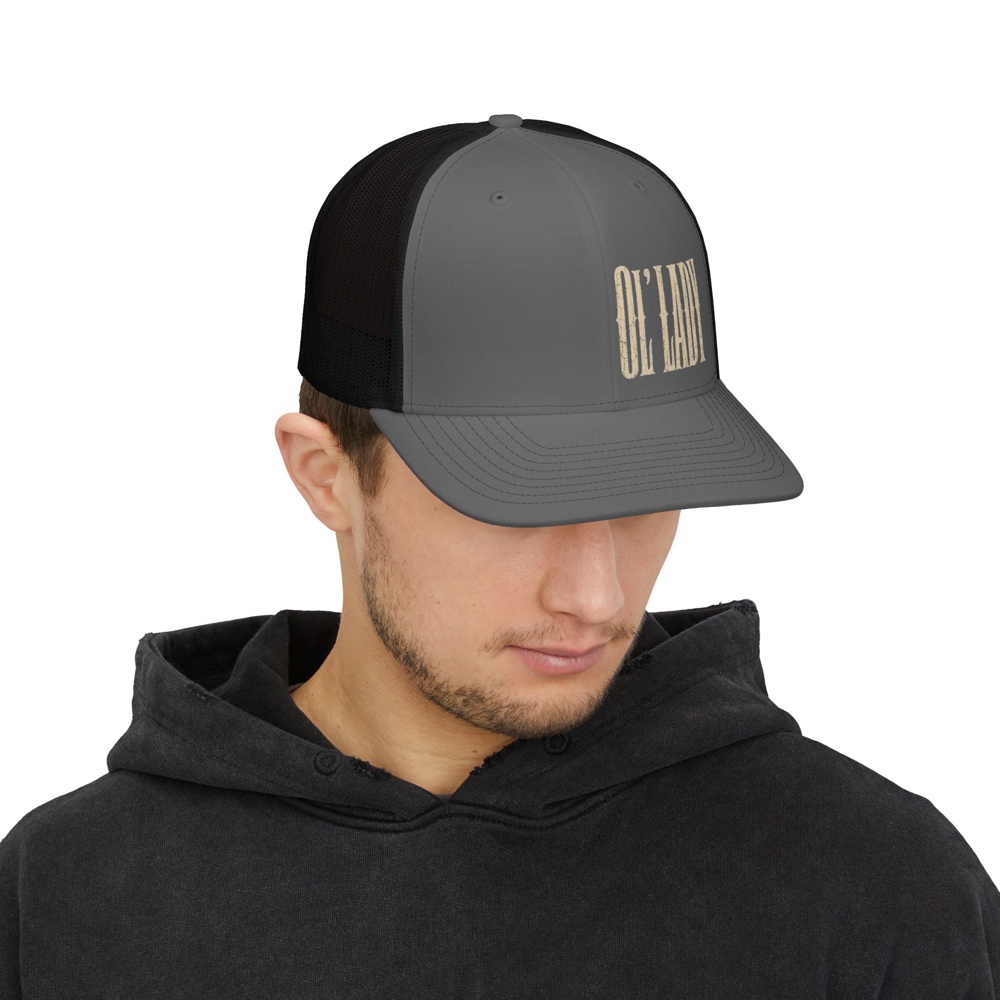Ol' Lady Trucker Cap — Vintage Western Snapback Hat