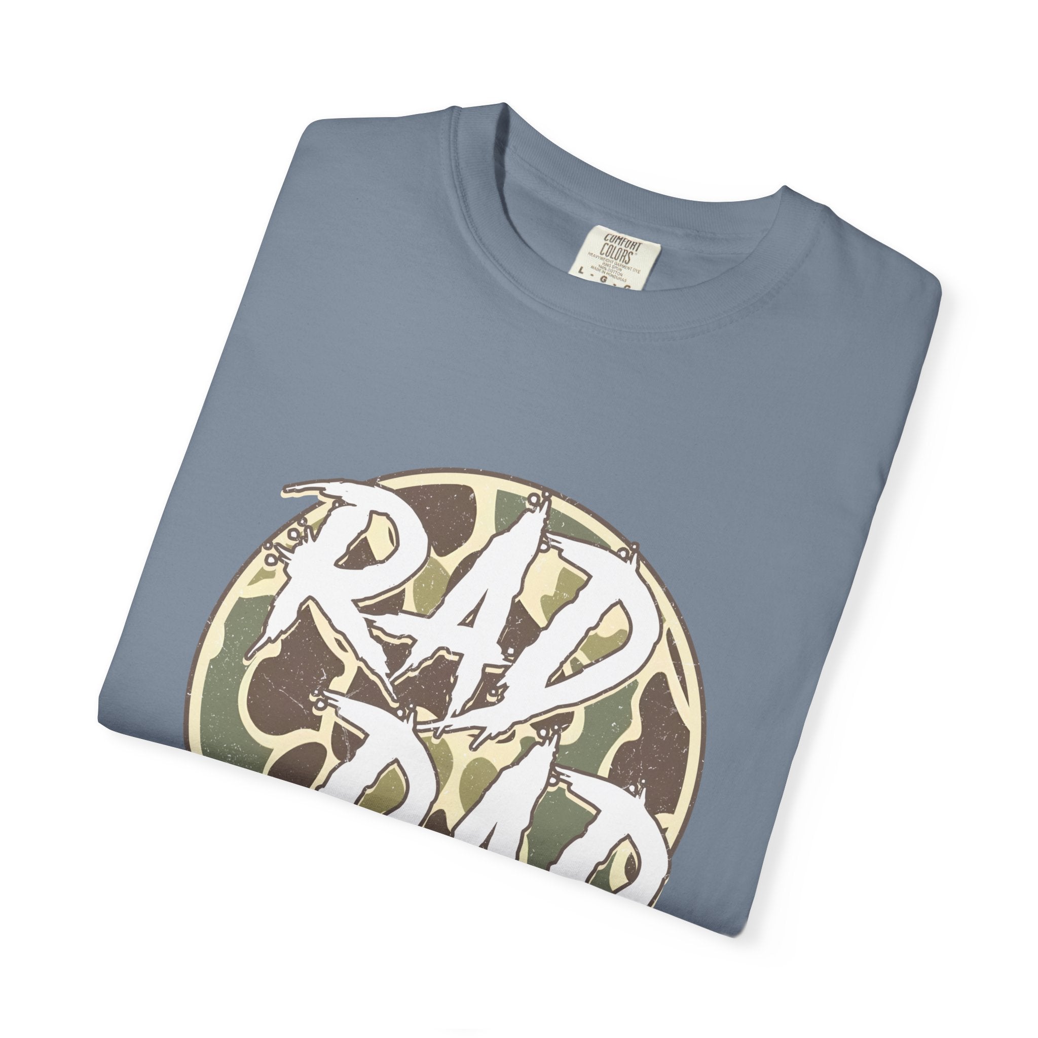 Rad Dad T‑Shirt — Camo Circle Graphic Tee for Cool Dads