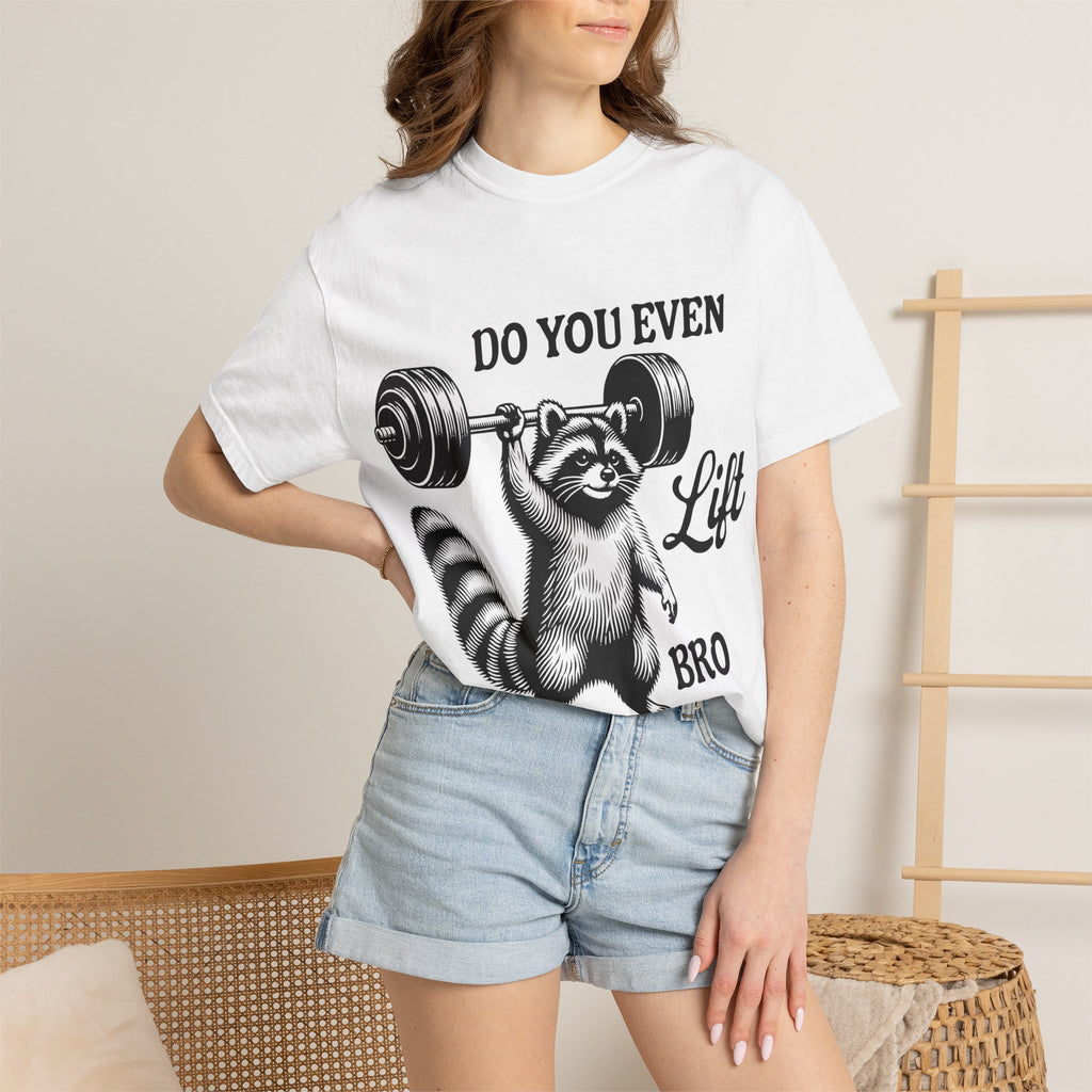 Do You Even Lift Bro? Raccoon Weightlifting T-Shirt