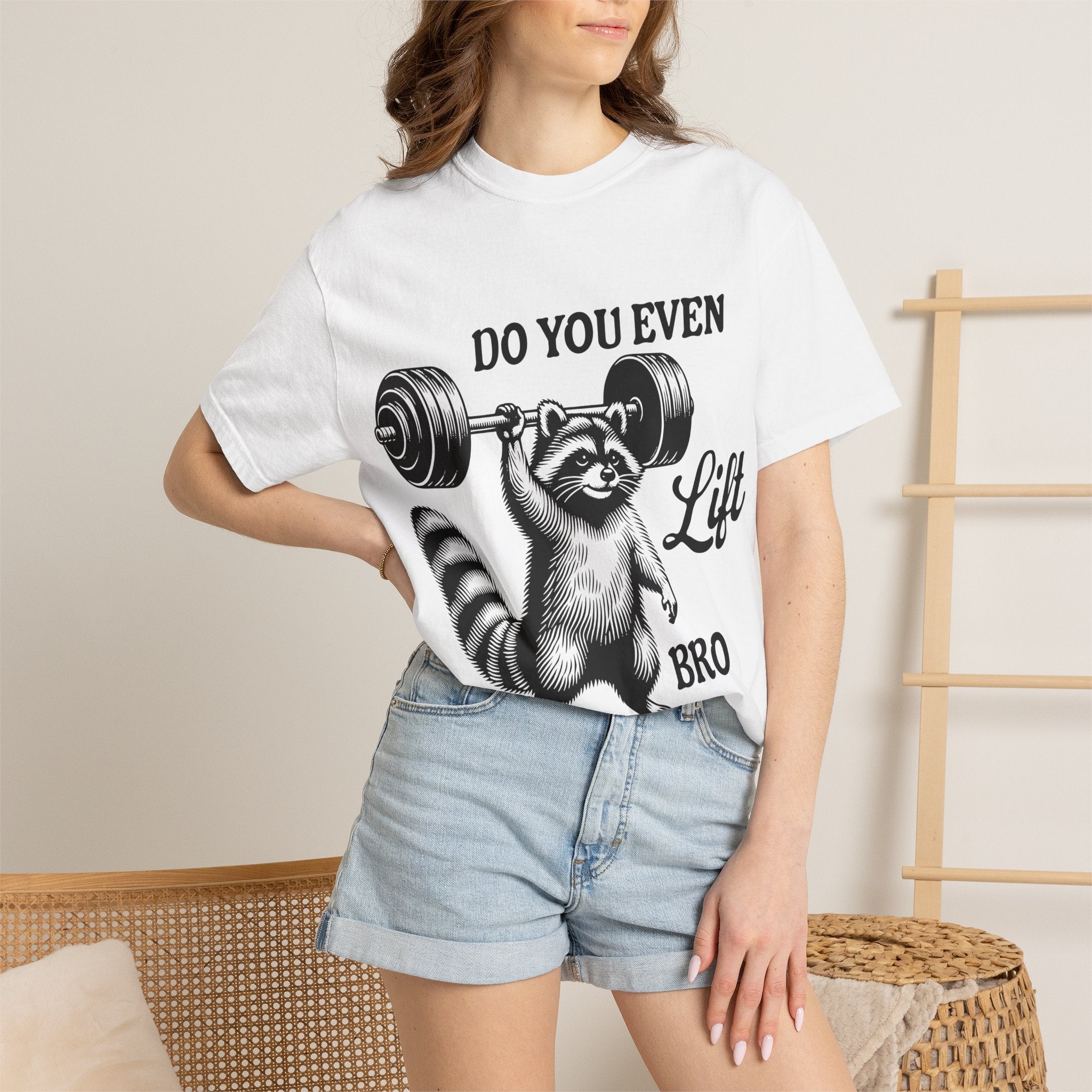 Do You Even Lift Bro? Raccoon Weightlifting T-Shirt