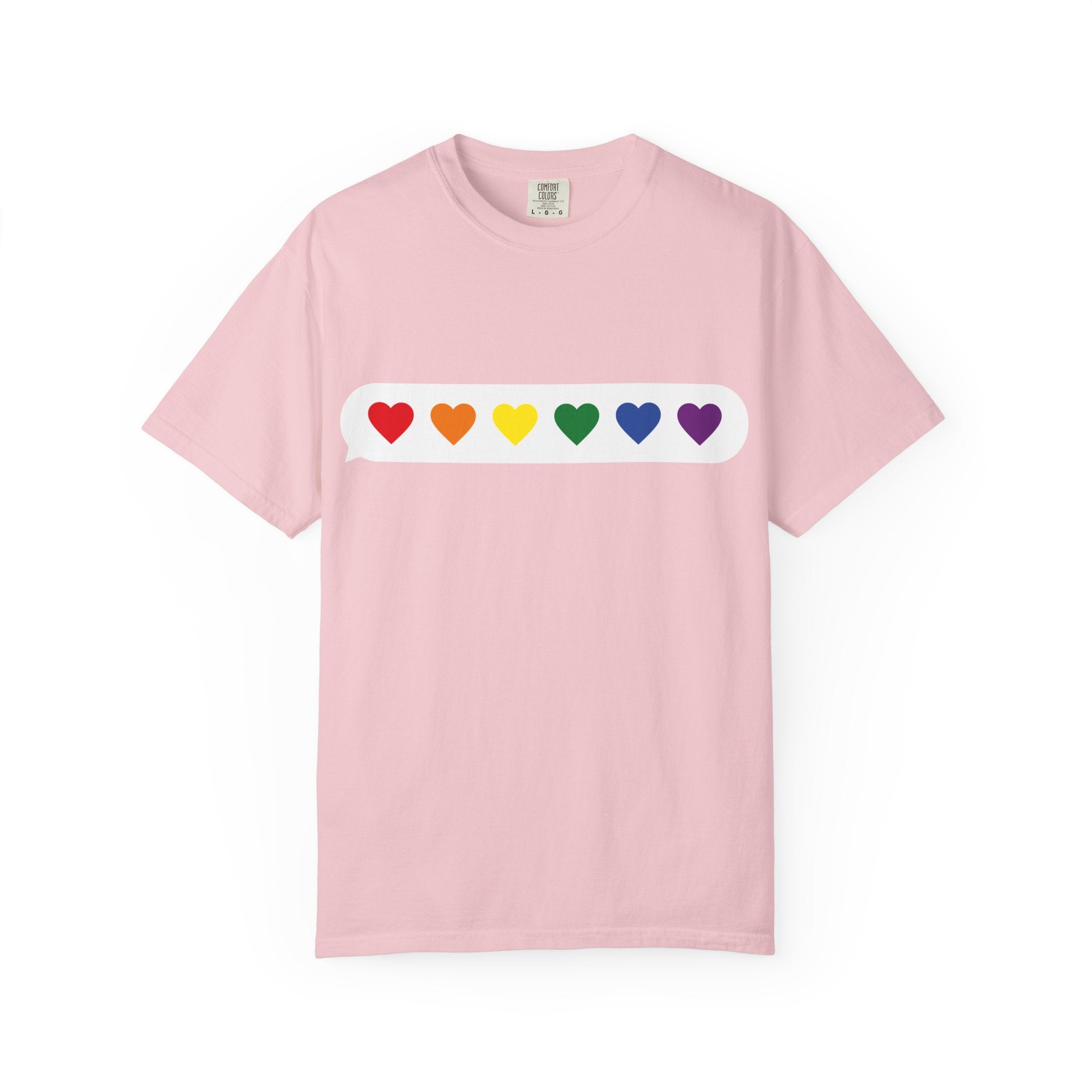 Rainbow Hearts T-Shirt — Pride LGBTQ+ Minimalist Tee