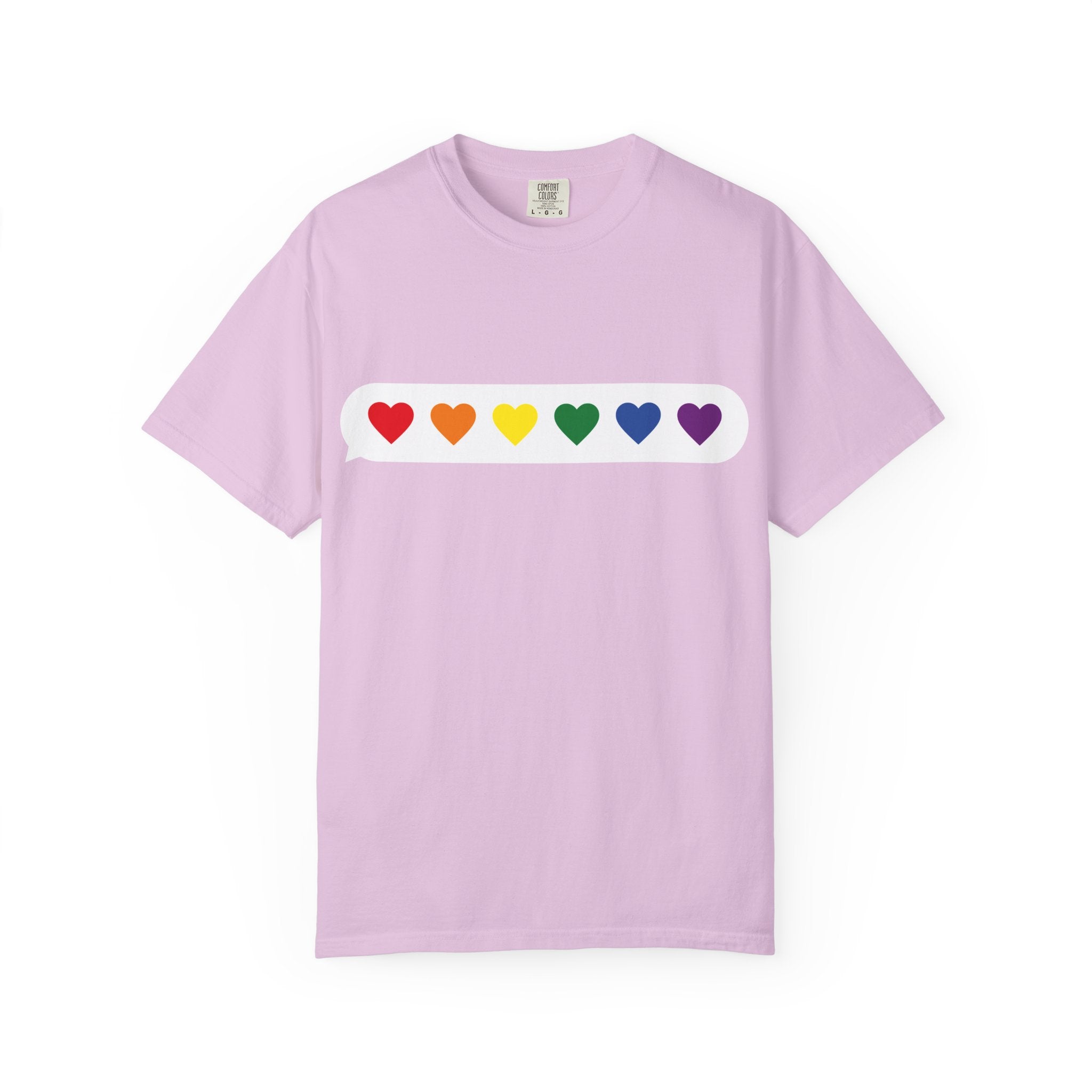 Rainbow Hearts T-Shirt — Pride LGBTQ+ Minimalist Tee