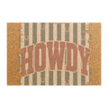 Howdy Rustic Striped Doormat — Western Welcome Coir Door Mat
