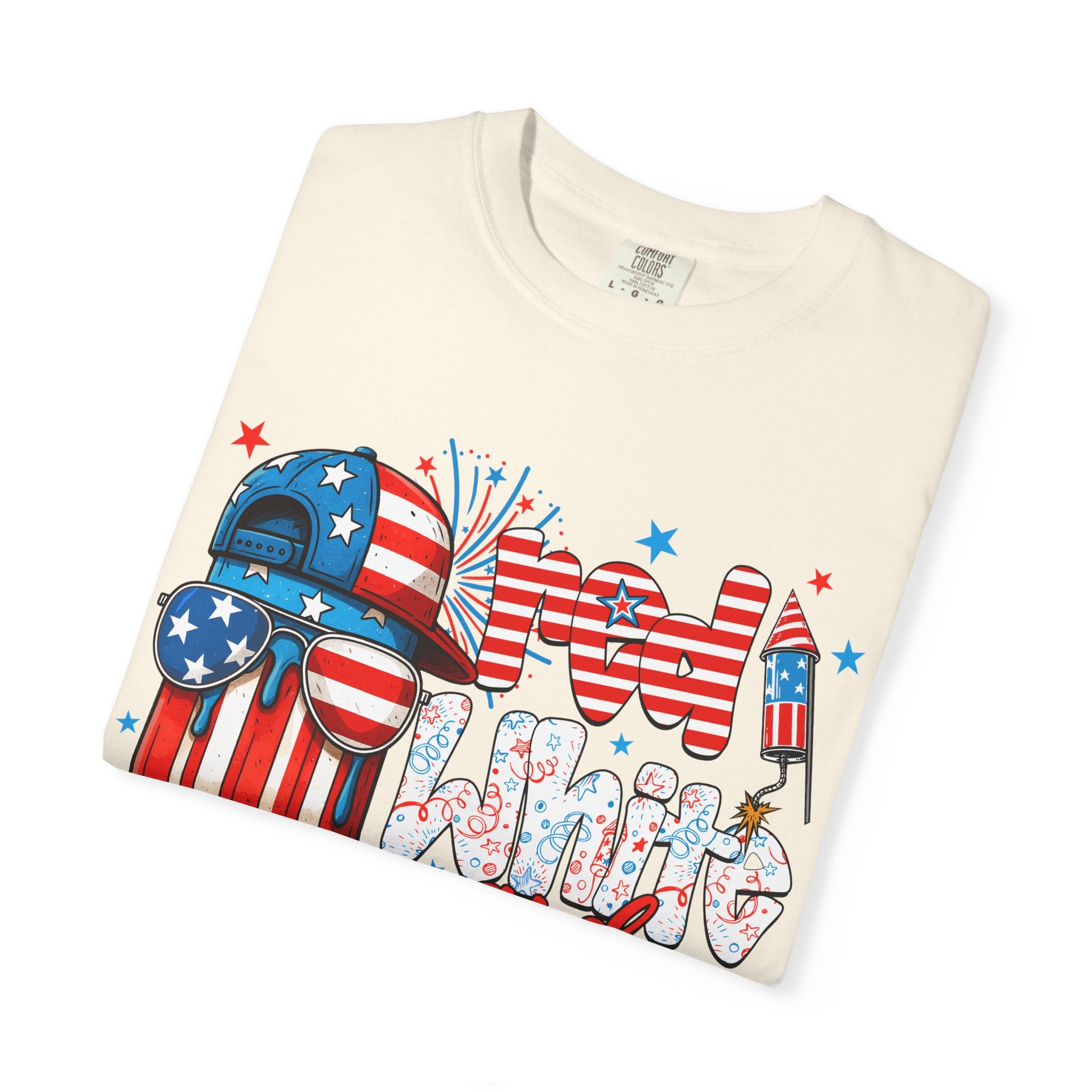 Patriotic Mom Vibes T-Shirt — 'Mom Savage and Cool' 4th of July Graphic Tee
