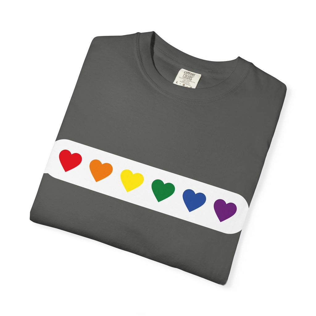 Rainbow Hearts T-Shirt — Pride LGBTQ+ Minimalist Tee