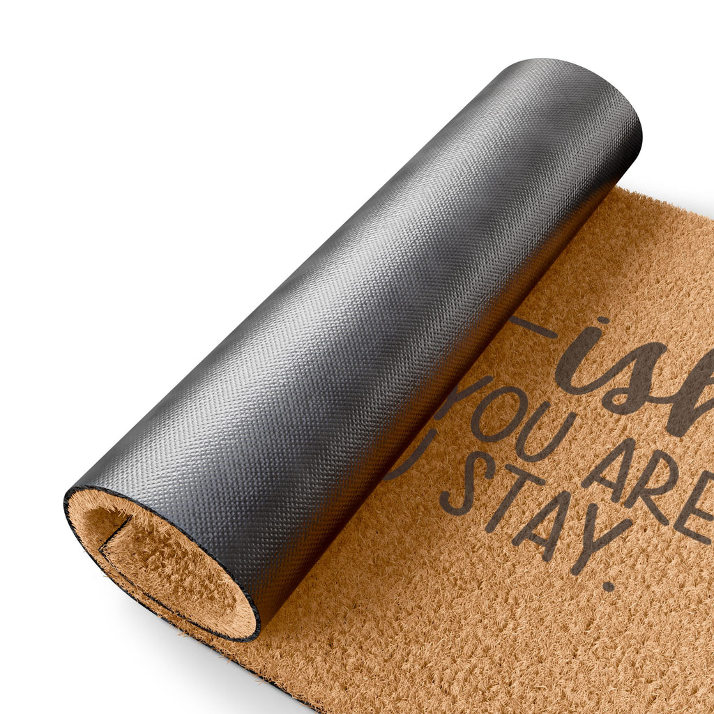 Doormat — "Welcome-ish" Funny Coir Welcome Mat (Depends on Who You Are & How Long You Stay)