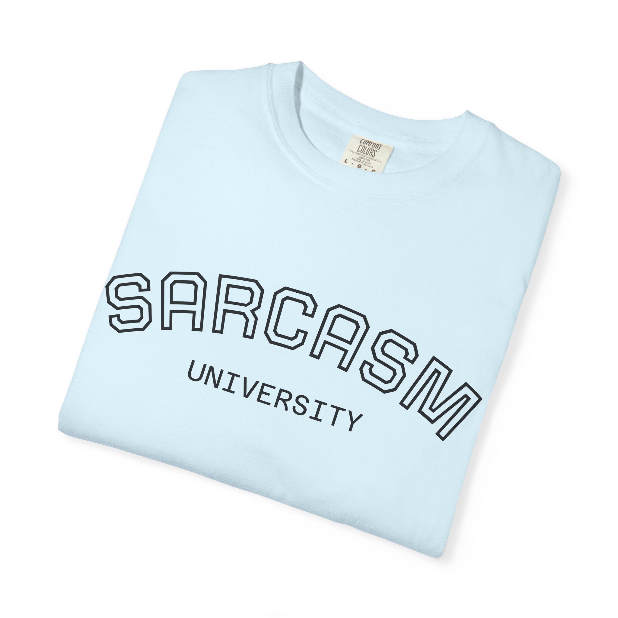 Sarcasm University T-Shirt — Funny Collegiate Graphic Tee