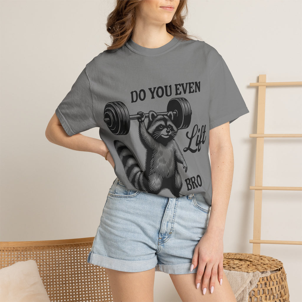 Do You Even Lift Bro? Raccoon Weightlifting T-Shirt