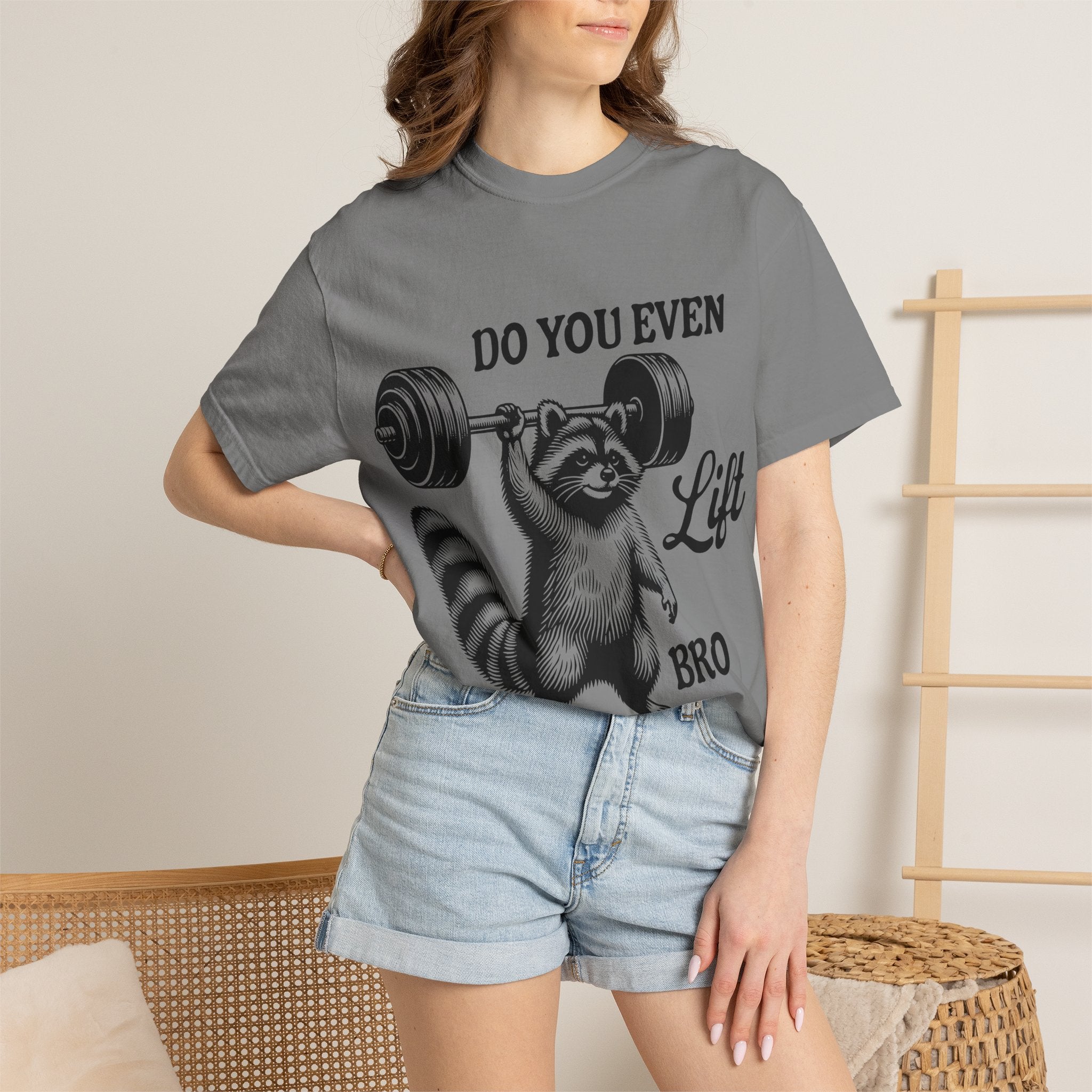 Do You Even Lift Bro? Raccoon Weightlifting T-Shirt