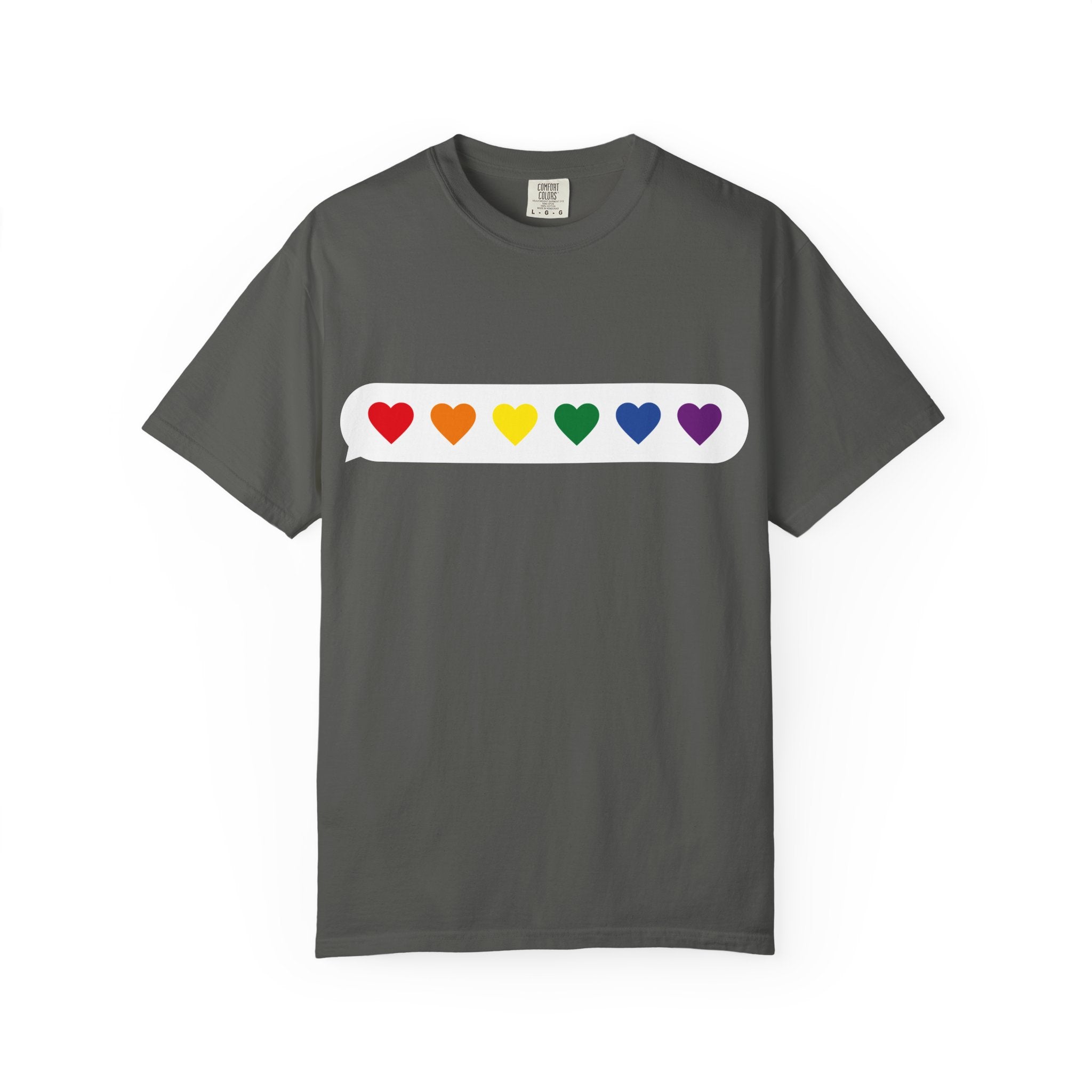 Rainbow Hearts T-Shirt — Pride LGBTQ+ Minimalist Tee