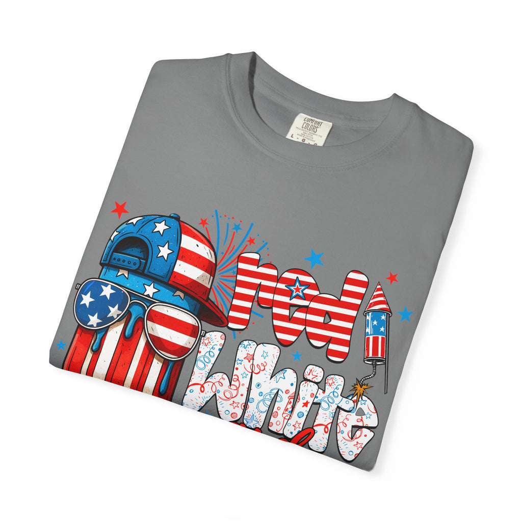 Patriotic Mom Vibes T-Shirt — 'Mom Savage and Cool' 4th of July Graphic Tee