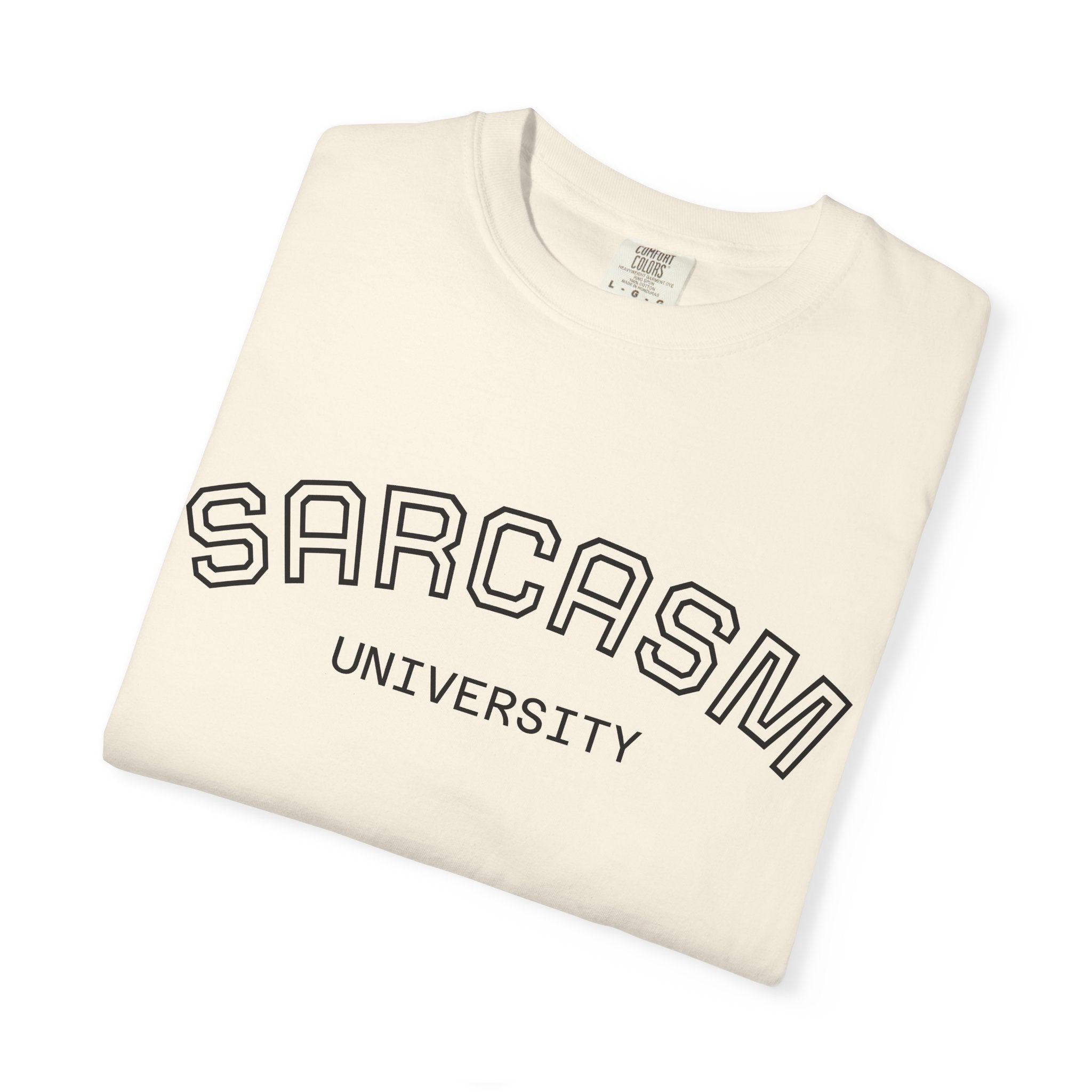 Sarcasm University T-Shirt — Funny Collegiate Graphic Tee