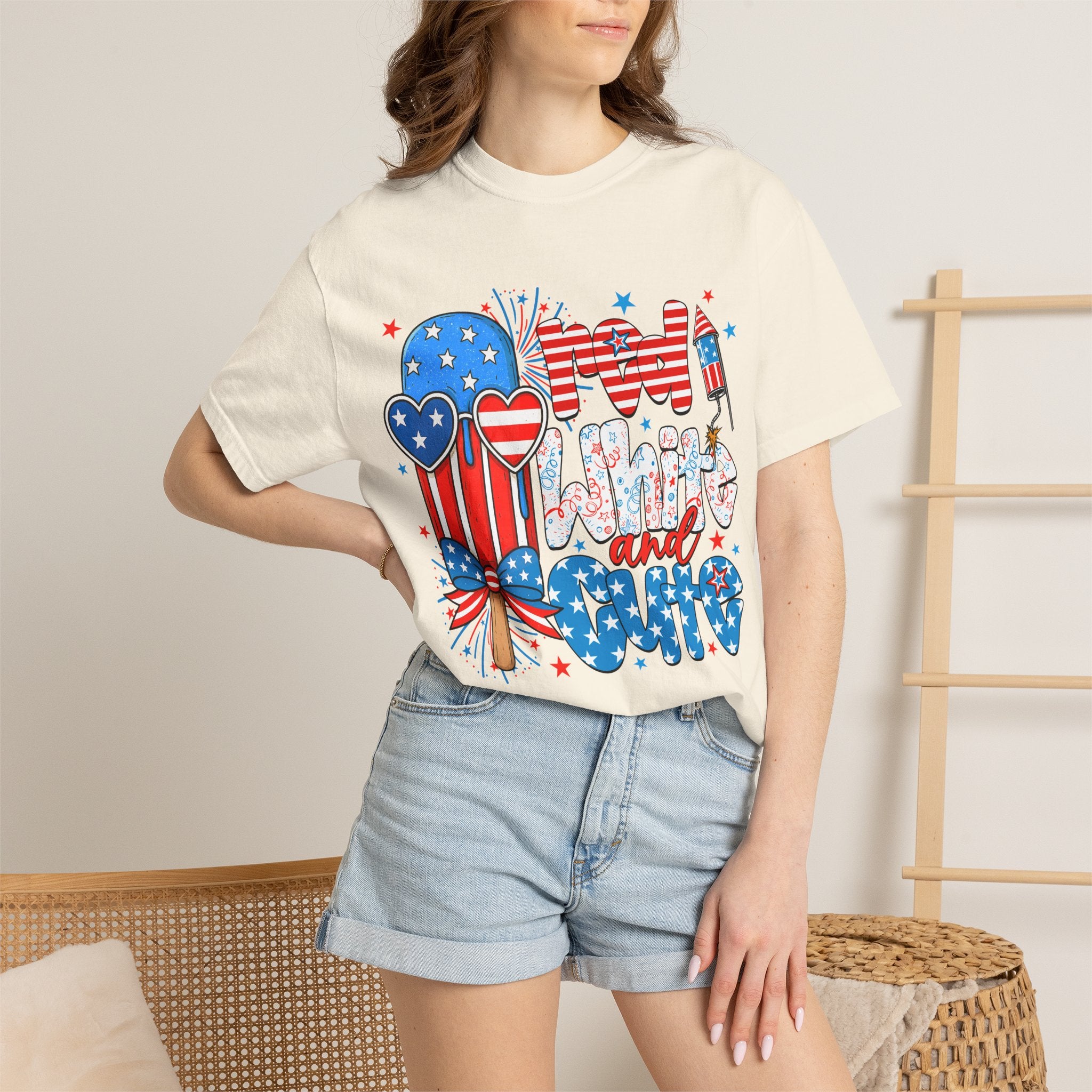 Patriotic Mom and Me T-Shirt — 4th of July USA Flag Popsicle Graphic Tee