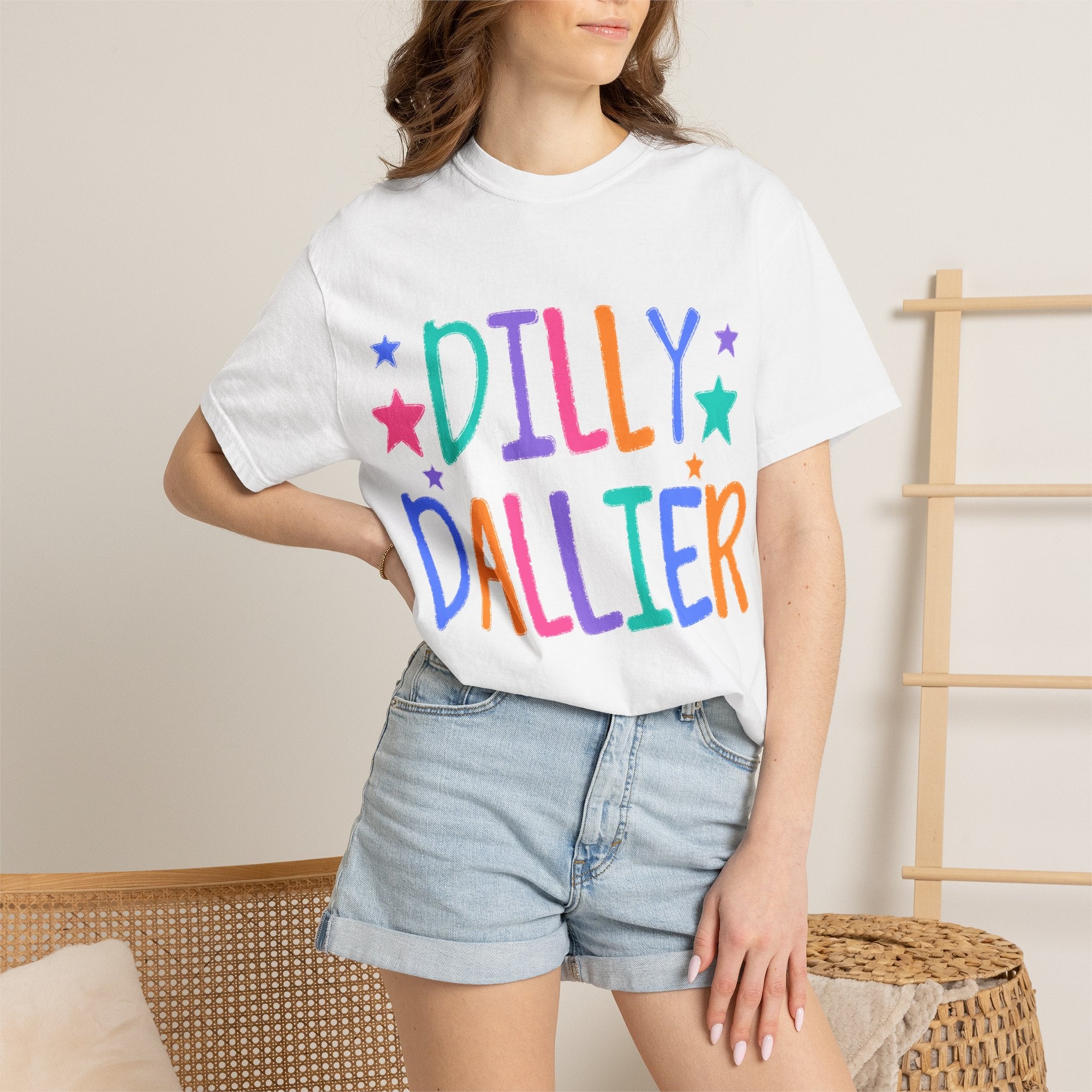 Dilly Dallier T-Shirt — Colorful Playful Graphic Tee