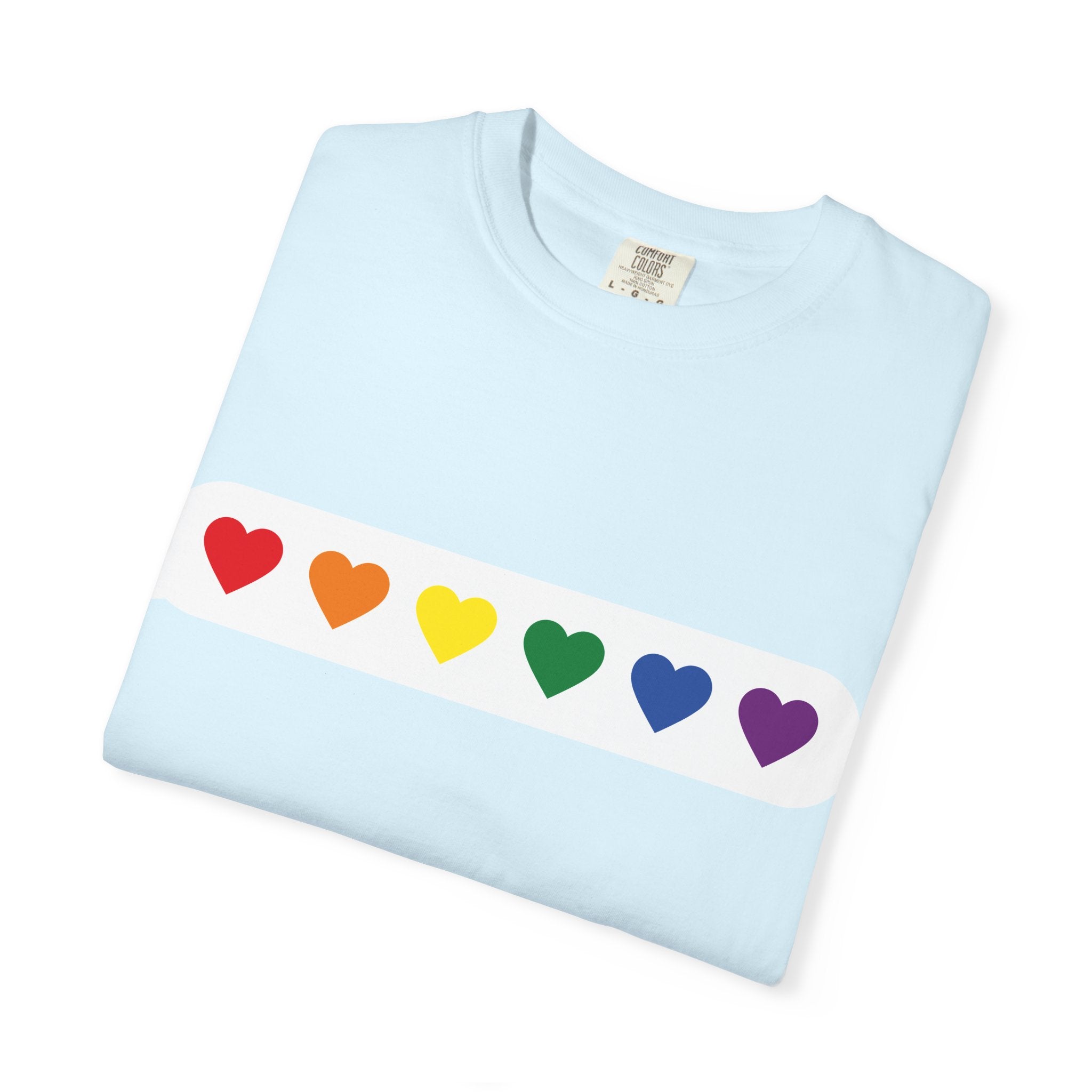 Rainbow Hearts T-Shirt — Pride LGBTQ+ Minimalist Tee