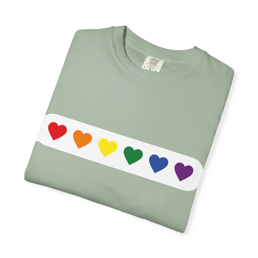 Rainbow Hearts T-Shirt — Pride LGBTQ+ Minimalist Tee