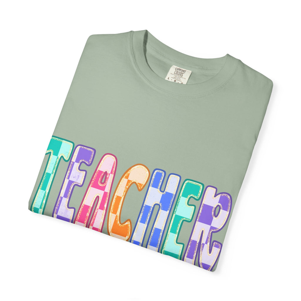 Teacher Colorful Bubble Letter T-Shirt — Gift for Educators, Back-to-School Tee