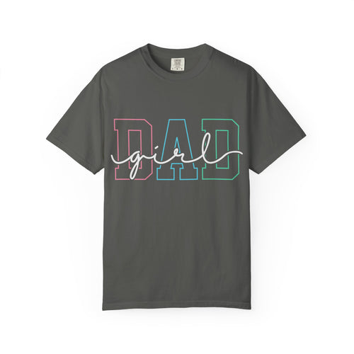 Dad Outline Tee — Pastel Gradient "DAD" Graphic T-Shirt