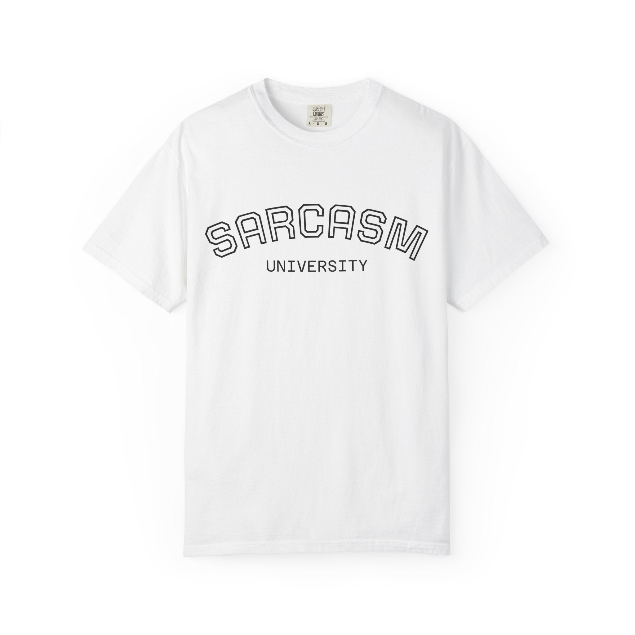 Sarcasm University T-Shirt — Funny Collegiate Graphic Tee