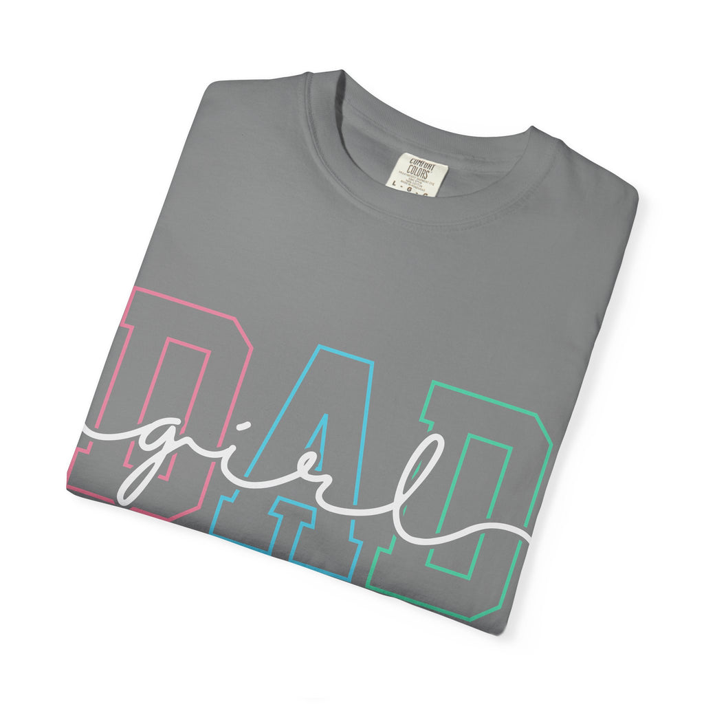 Dad Outline Tee — Pastel Gradient "DAD" Graphic T-Shirt