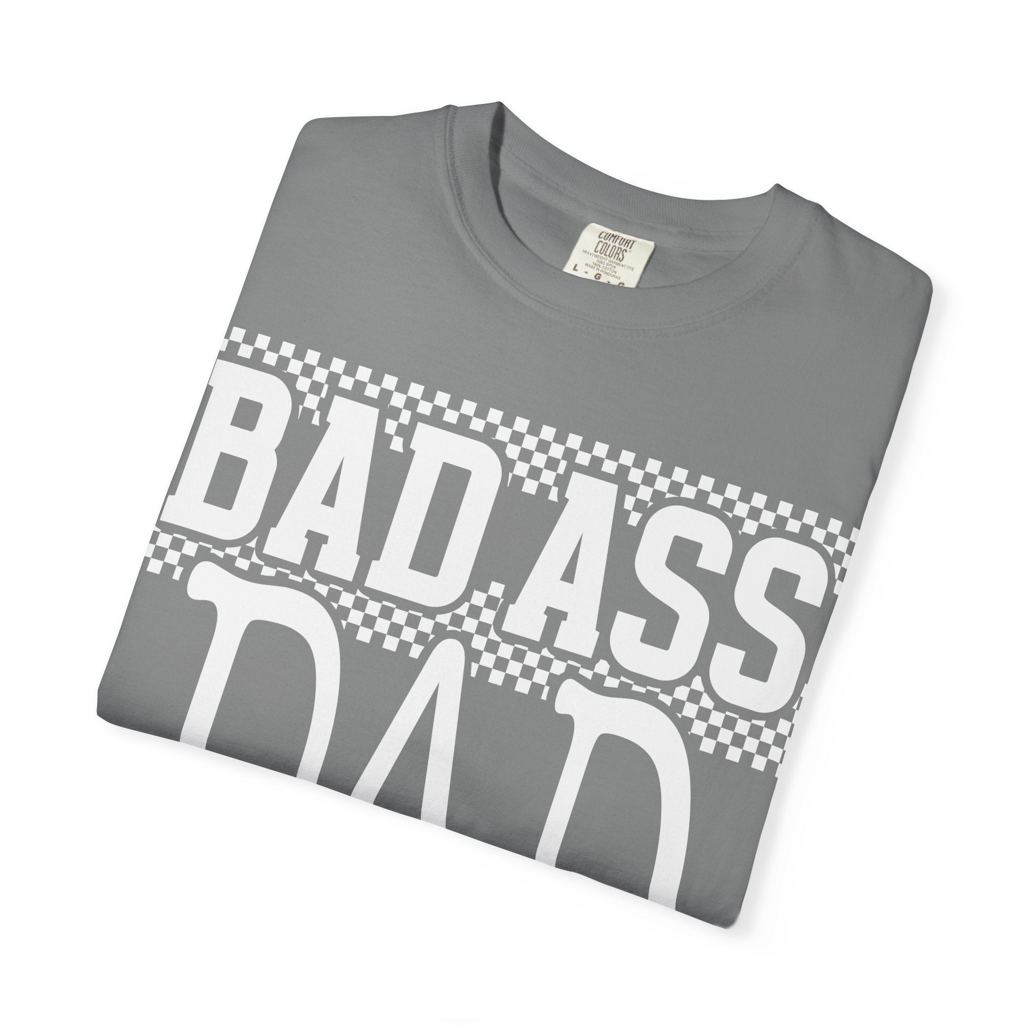 T-Shirt — "Bad Ass Dad" Subtle White Tone-on-Tone Father's Day Tee