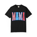 Mama Graphic T-Shirt — Retro Checkered Red & Blue Mom Tee