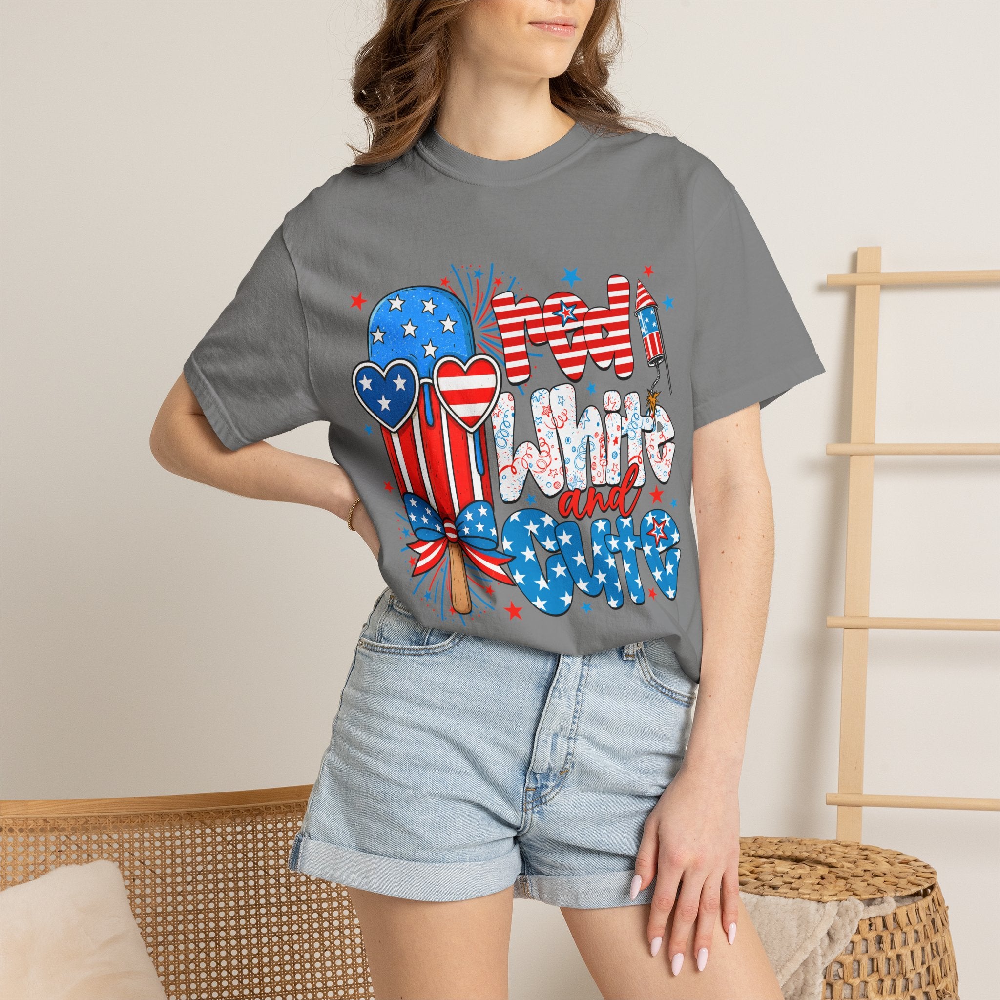 Patriotic Mom and Me T-Shirt — 4th of July USA Flag Popsicle Graphic Tee
