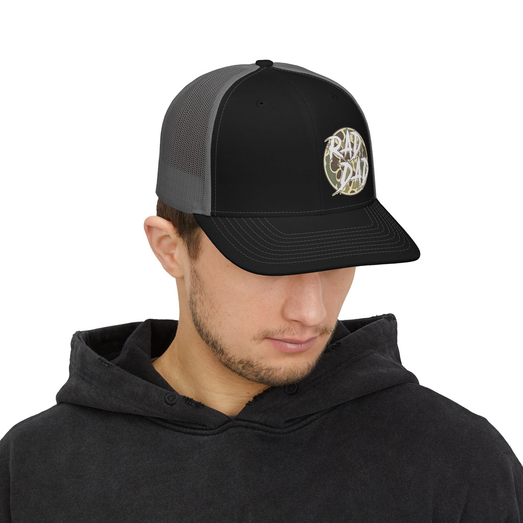 Rad Dad Camo Patch Snapback Trucker Cap