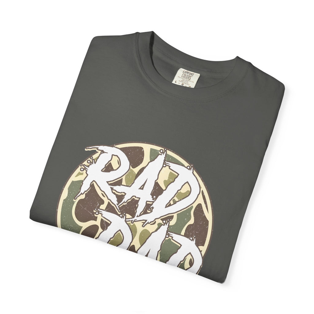 Rad Dad T‑Shirt — Camo Circle Graphic Tee for Cool Dads