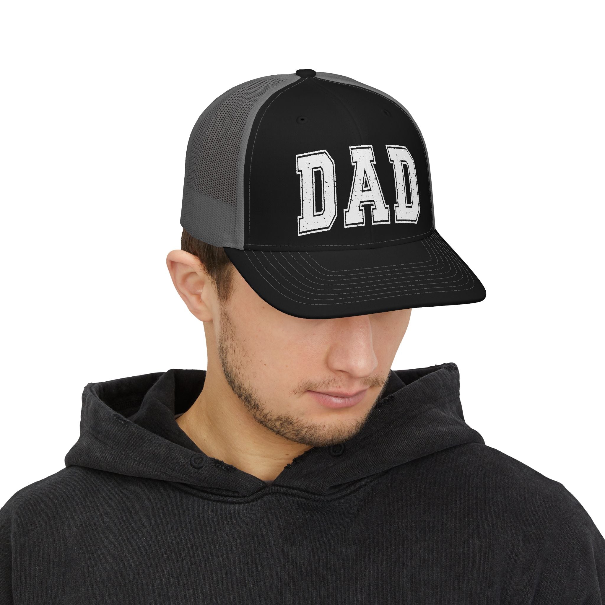 Dad Trucker Cap — Vintage Embroidered 'DAD' Snapback Hat