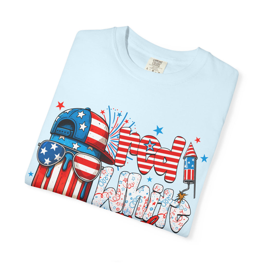 Patriotic Mom Vibes T-Shirt — 'Mom Savage and Cool' 4th of July Graphic Tee