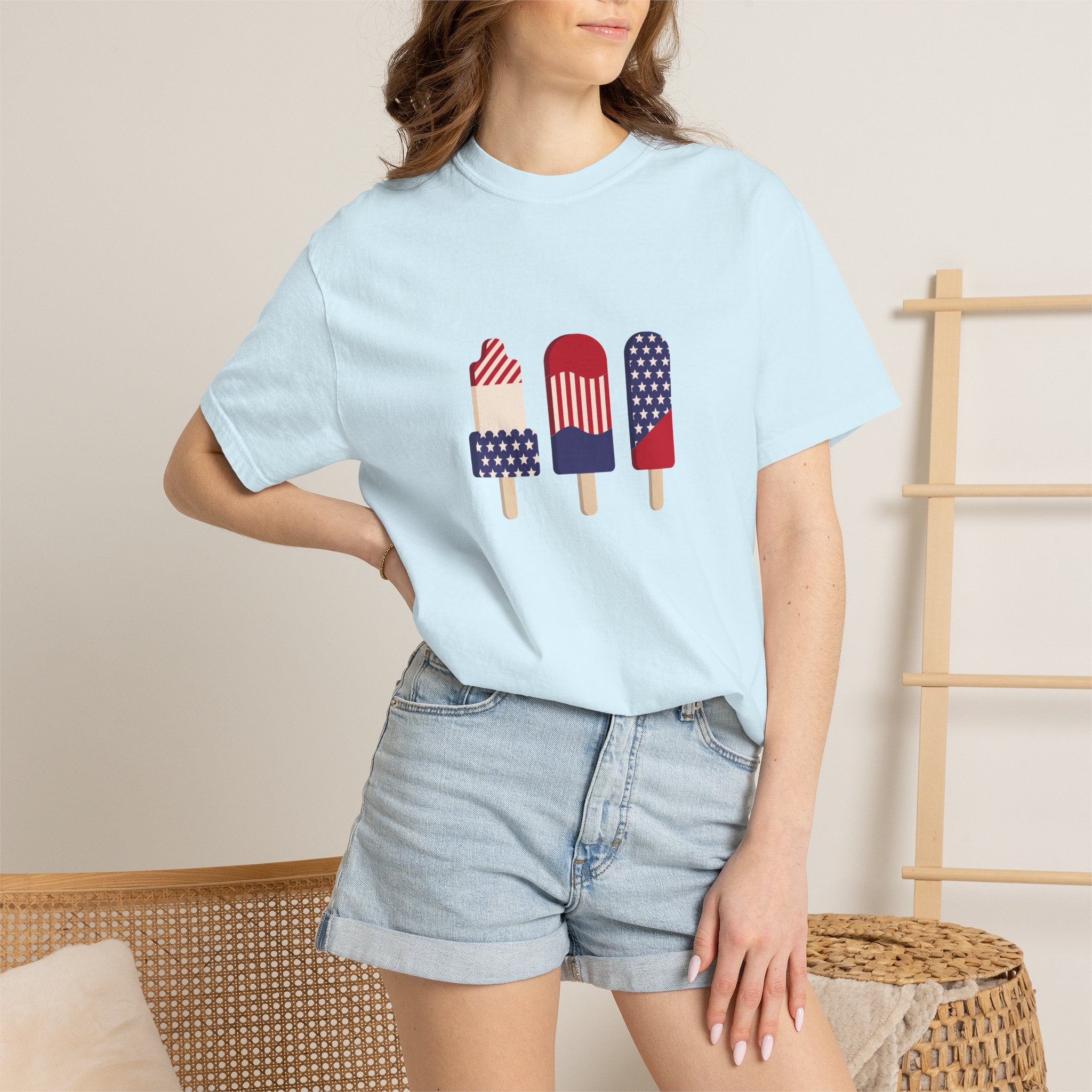 Patriotic Popsicle T-Shirt — 4th of July American Flag Ice Pop Tee