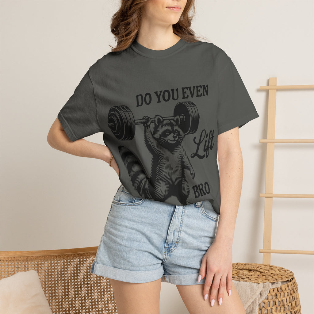 Do You Even Lift Bro? Raccoon Weightlifting T-Shirt