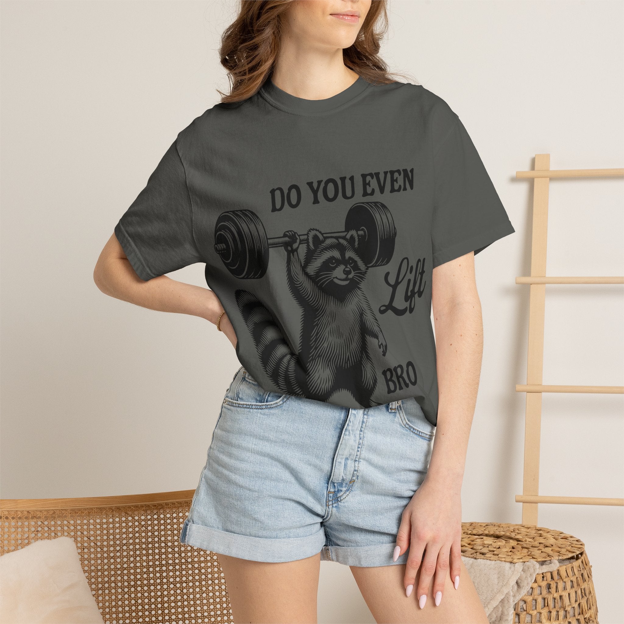 Do You Even Lift Bro? Raccoon Weightlifting T-Shirt